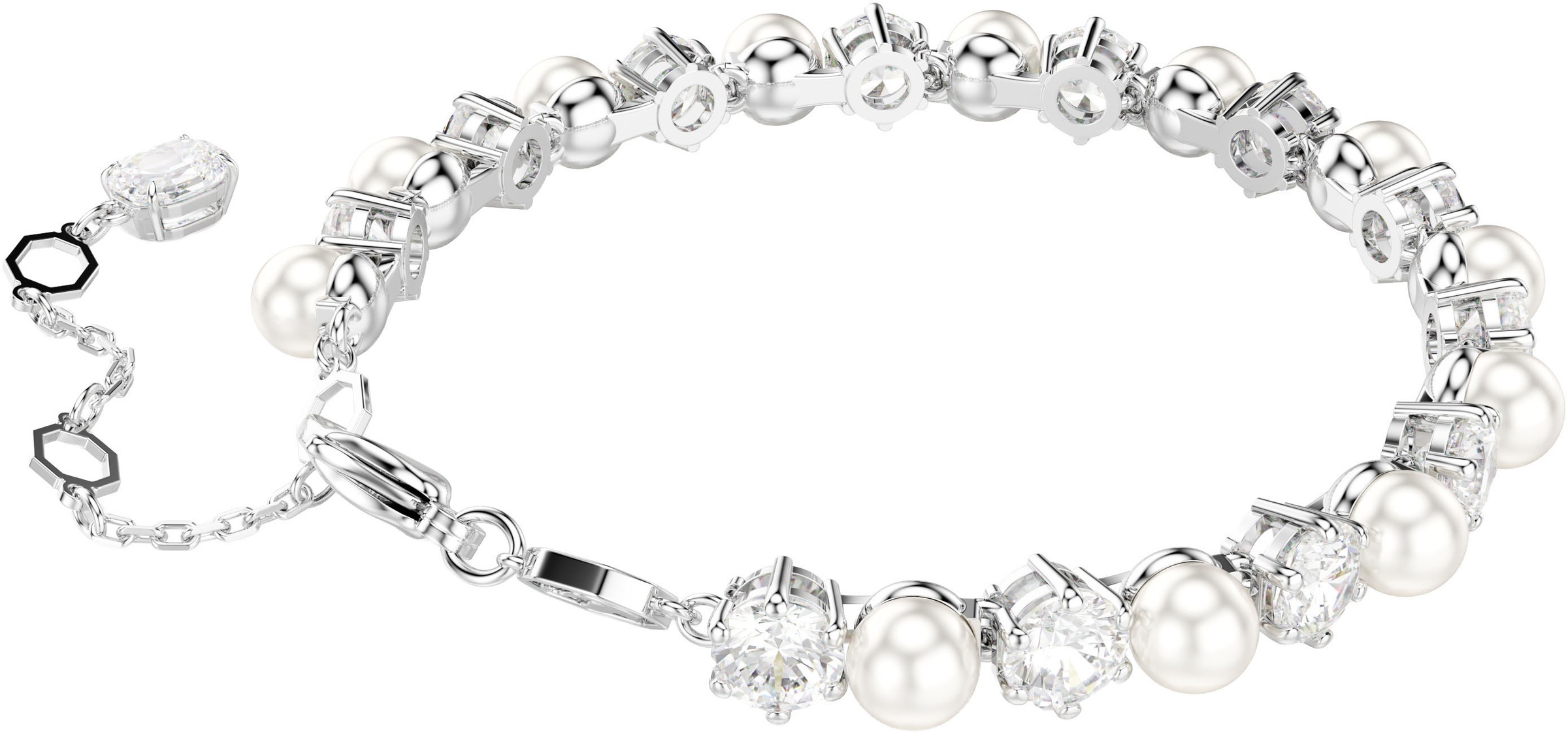 Swarovski Armband »Schmuck Geschenk Matrix Tennis Armkette, 5689625«, mit Swarovski® Kristall - mit Swarovski® Perle