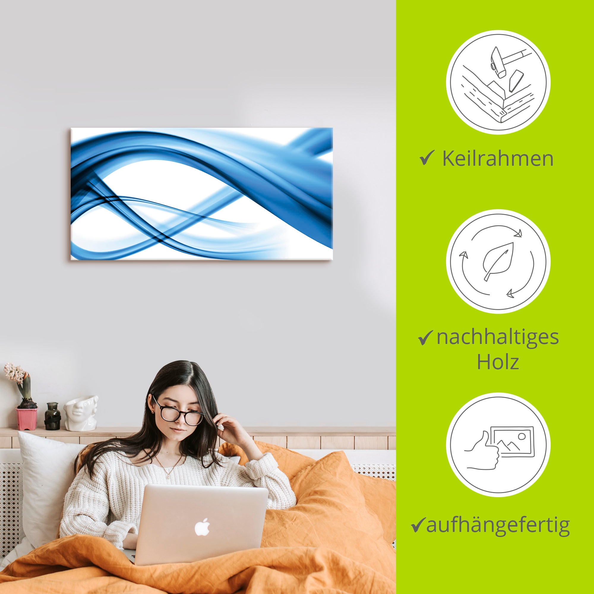 Artland Wandbild »Abstrakte Komposition«, Gegenstandslos, (1 St.), als Alubild, Outdoorbild, Leinwandbild, Poster in verschied. Größen