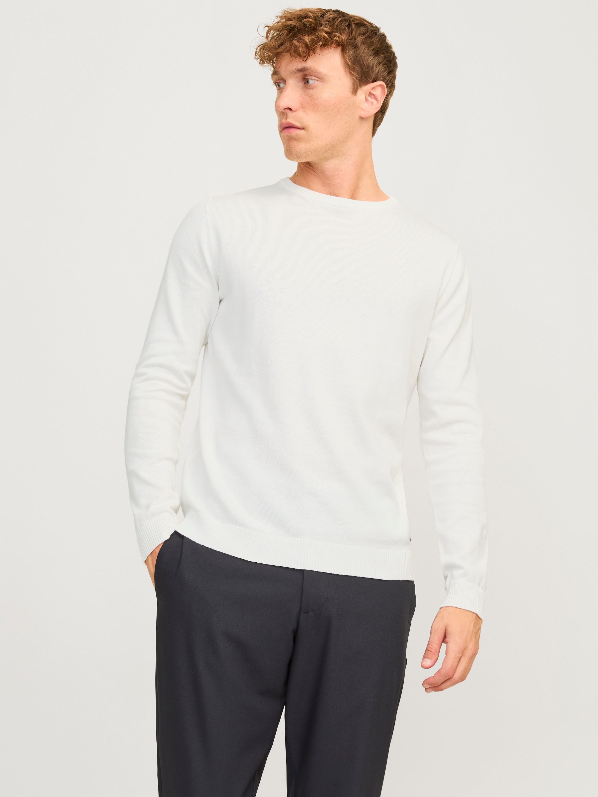 Jack & Jones Rundhalspullover "JJEBASIC KNIT CREW NECK NOOS" günstig online kaufen