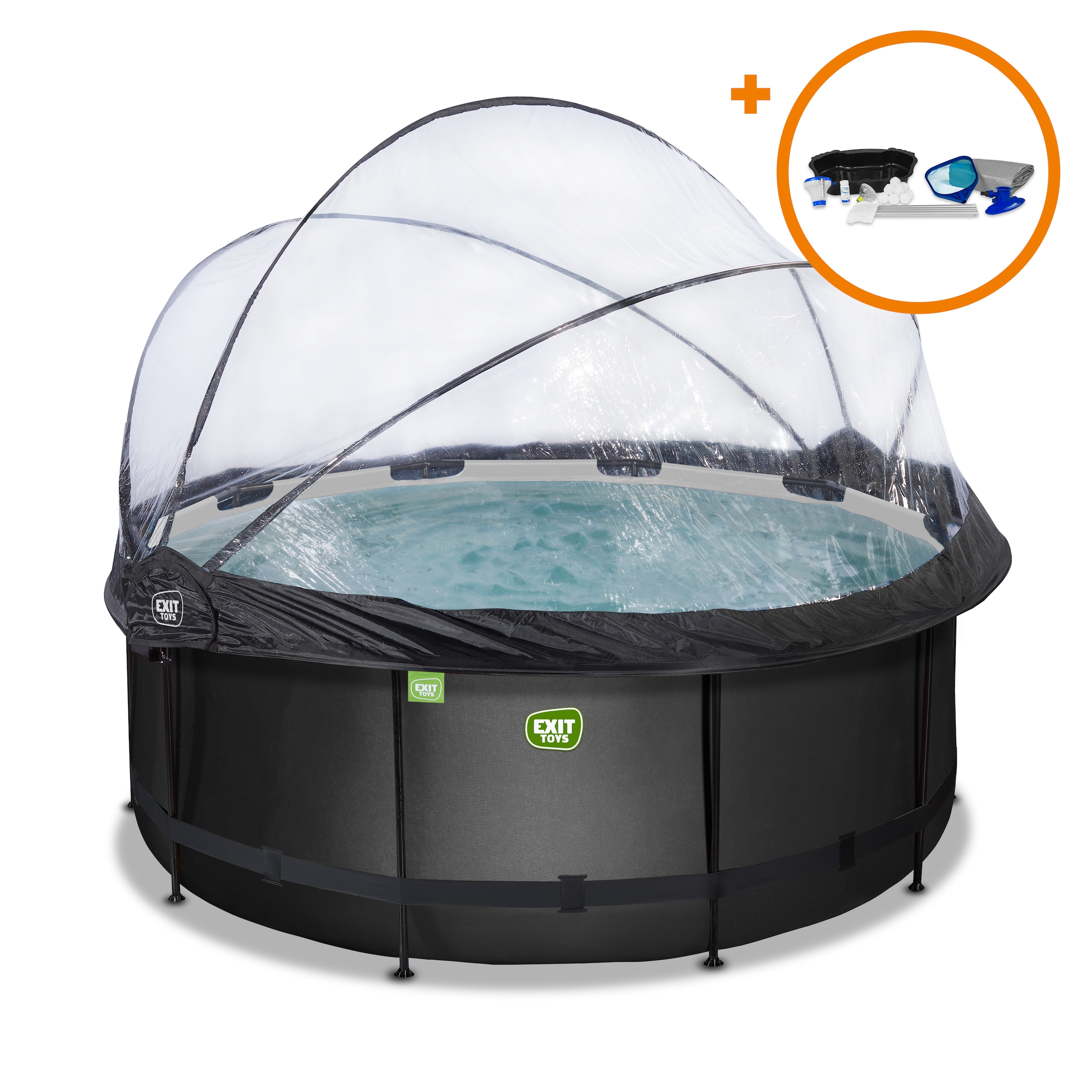 EXIT Framepool ""Black Leather Pool"", (Set), mit Sandfilterpumpe und Abdec günstig online kaufen