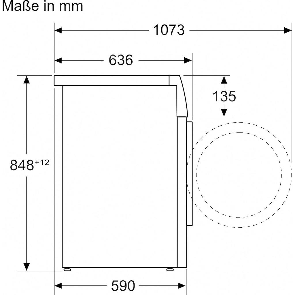 SIEMENS Waschmaschine »WG56G2Z40«, iQ500, WG56G2Z40, 10 kg, 1600 U/min