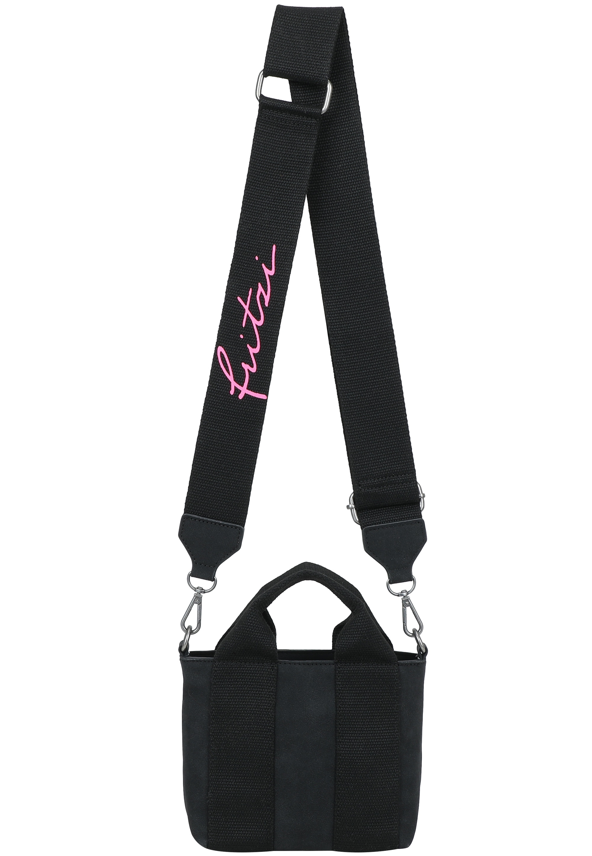 Fritzi aus Preußen Schultertasche »Fritzi Bini Jive Blackini« mit breiten Webbing-Schulterriemen