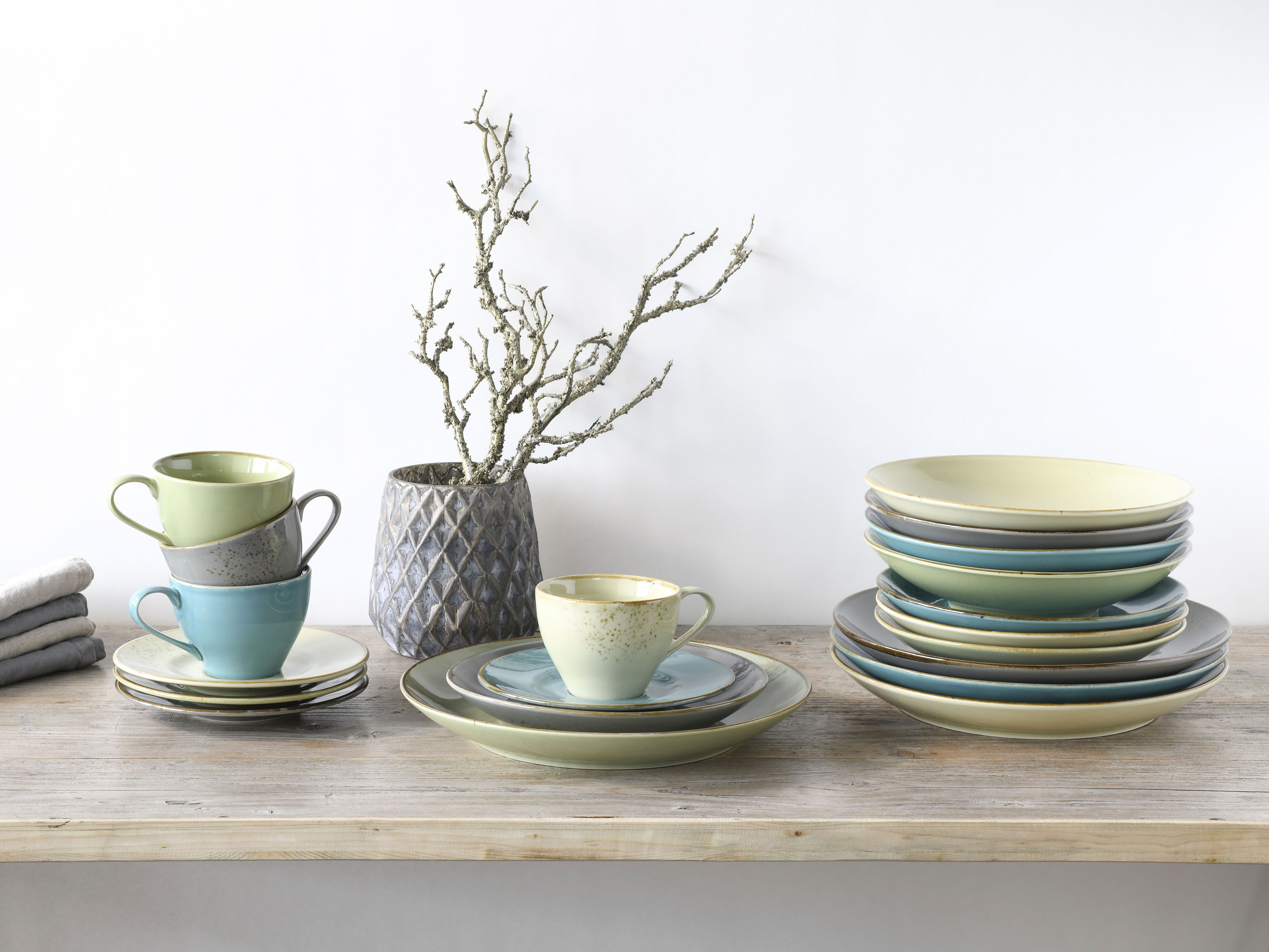 CreaTable Kombiservice "Geschirr-Set NATURE COLLECTION" Service, 20 Teile, für 4 Personen