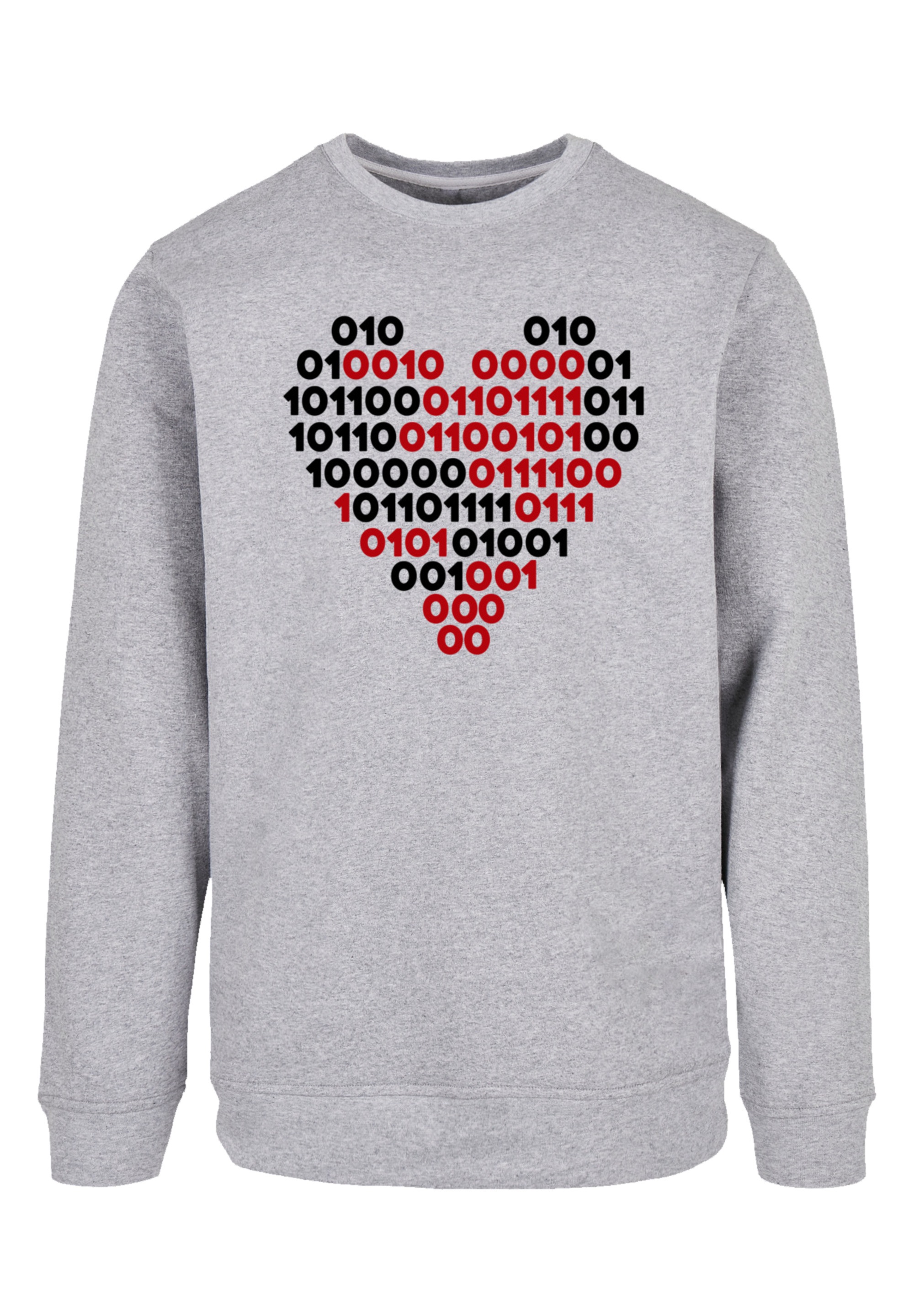 F4NT4STIC Sweatshirt »I love you 01001001 Binary Code Herz Valentinstag«, Premium Qualität