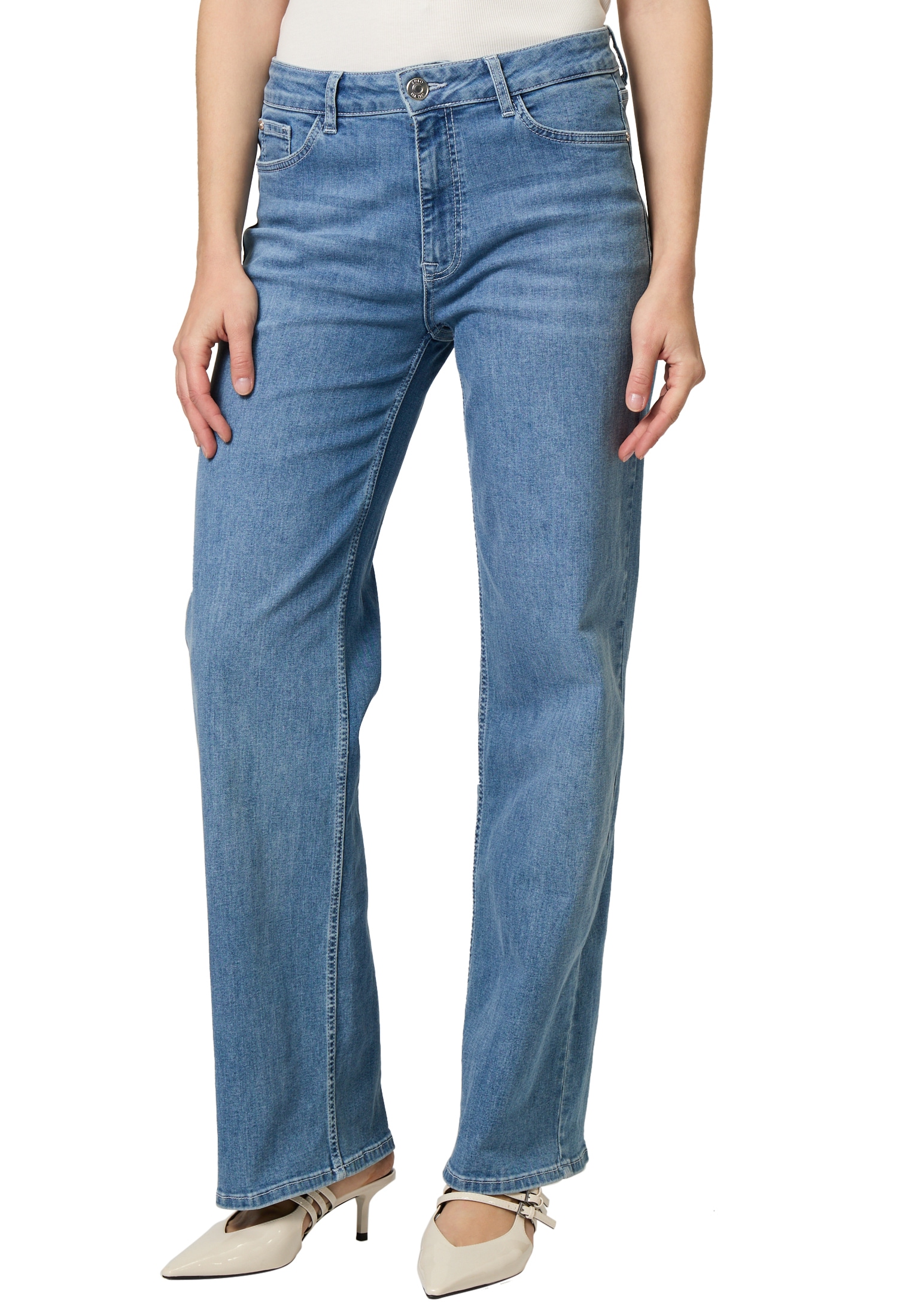 Zero Slim-fit-Jeans "zero Damen Jeans Wide Leg Style WITNEY 32 Inch" günstig online kaufen