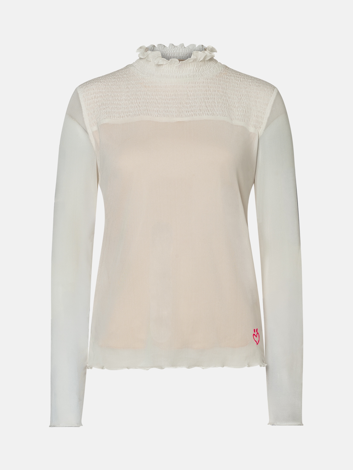 Lieblingsstück Langarmshirt »FridaL« aus Mesh, gerüschter Kragen