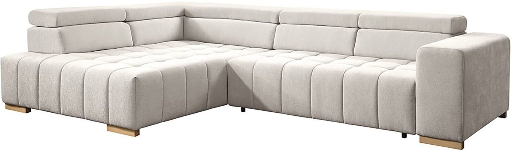 Thumbnail - exxpo - sofa fashion Ecksofa "Elianos, hoher Sitzkomfort, aufwendige Kreuzsteppung im Sitz, L-Form" Kopfteile & Sitztief...