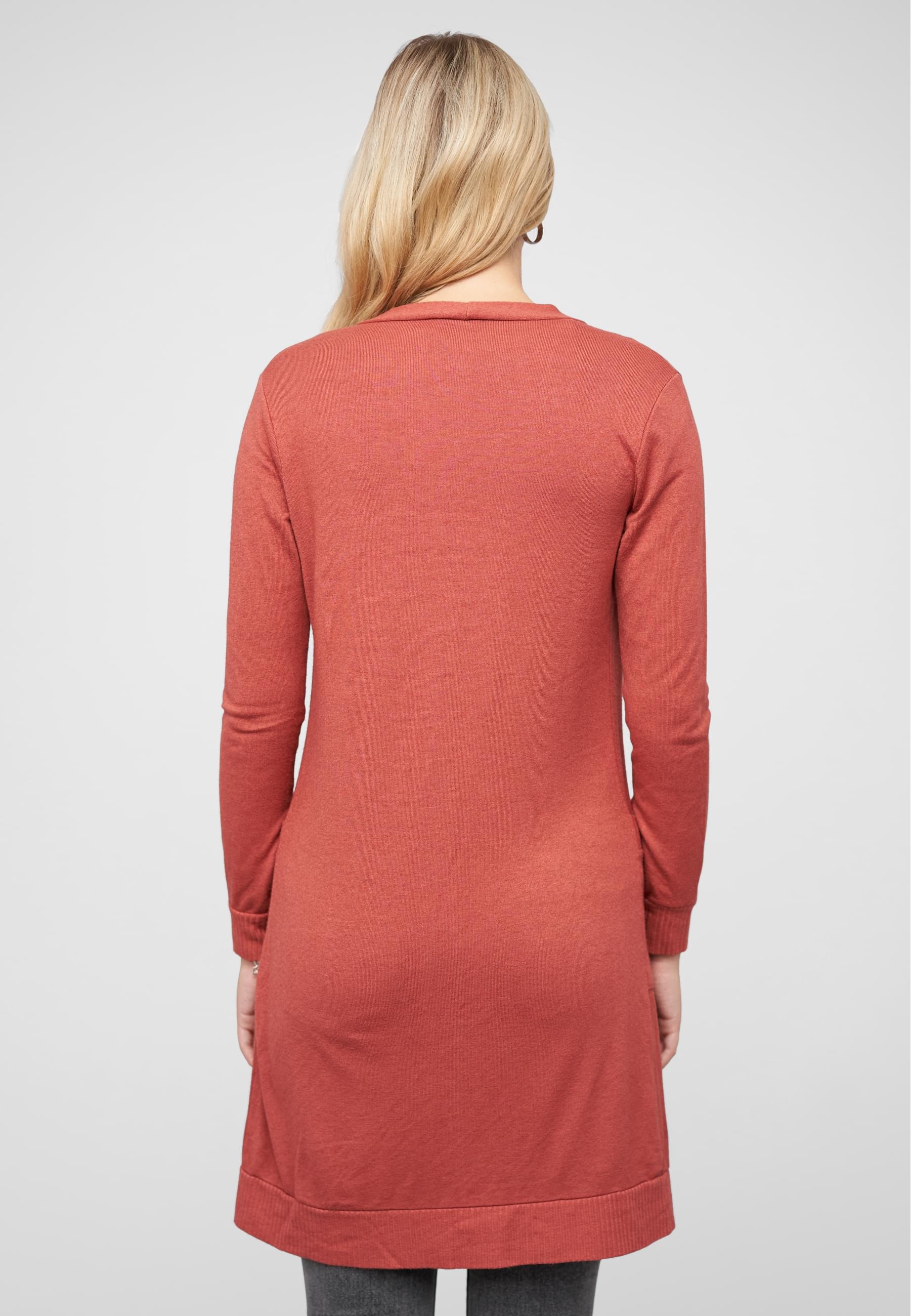 CLOUD 5IVE Strickjacke »CLOUD 5IVE Longform Viskose Cardigan mit 2 seitl. Taschen«
