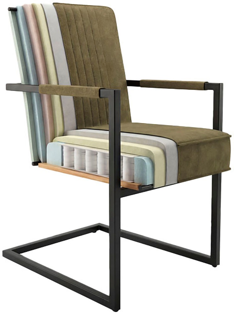 Home affaire Armlehnstuhl "David" (Set) 2 Stk.mit bequemer Federkernpolster günstig online kaufen