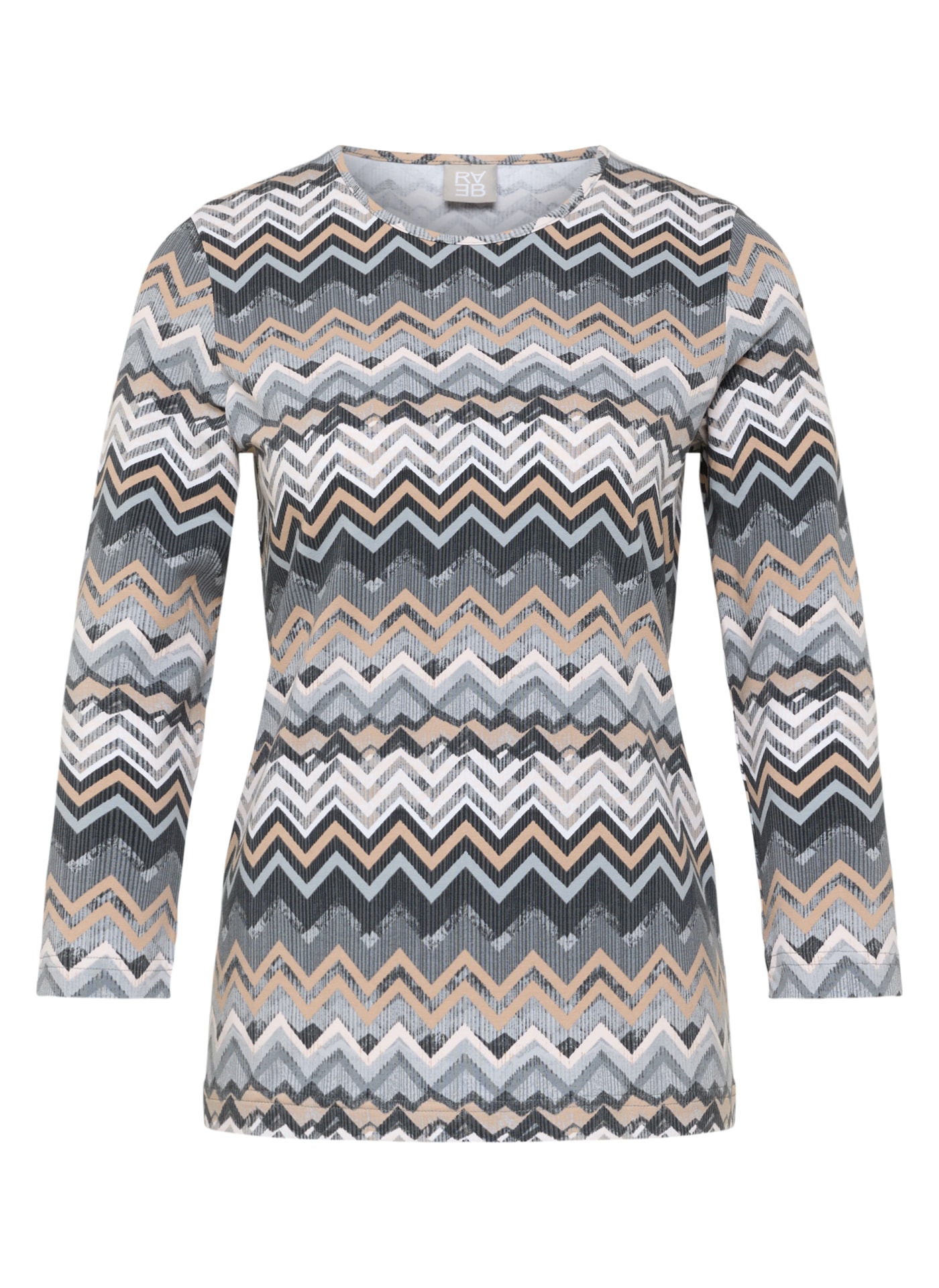 Rabe 3/4-Arm-Shirt mit grafischem Muster