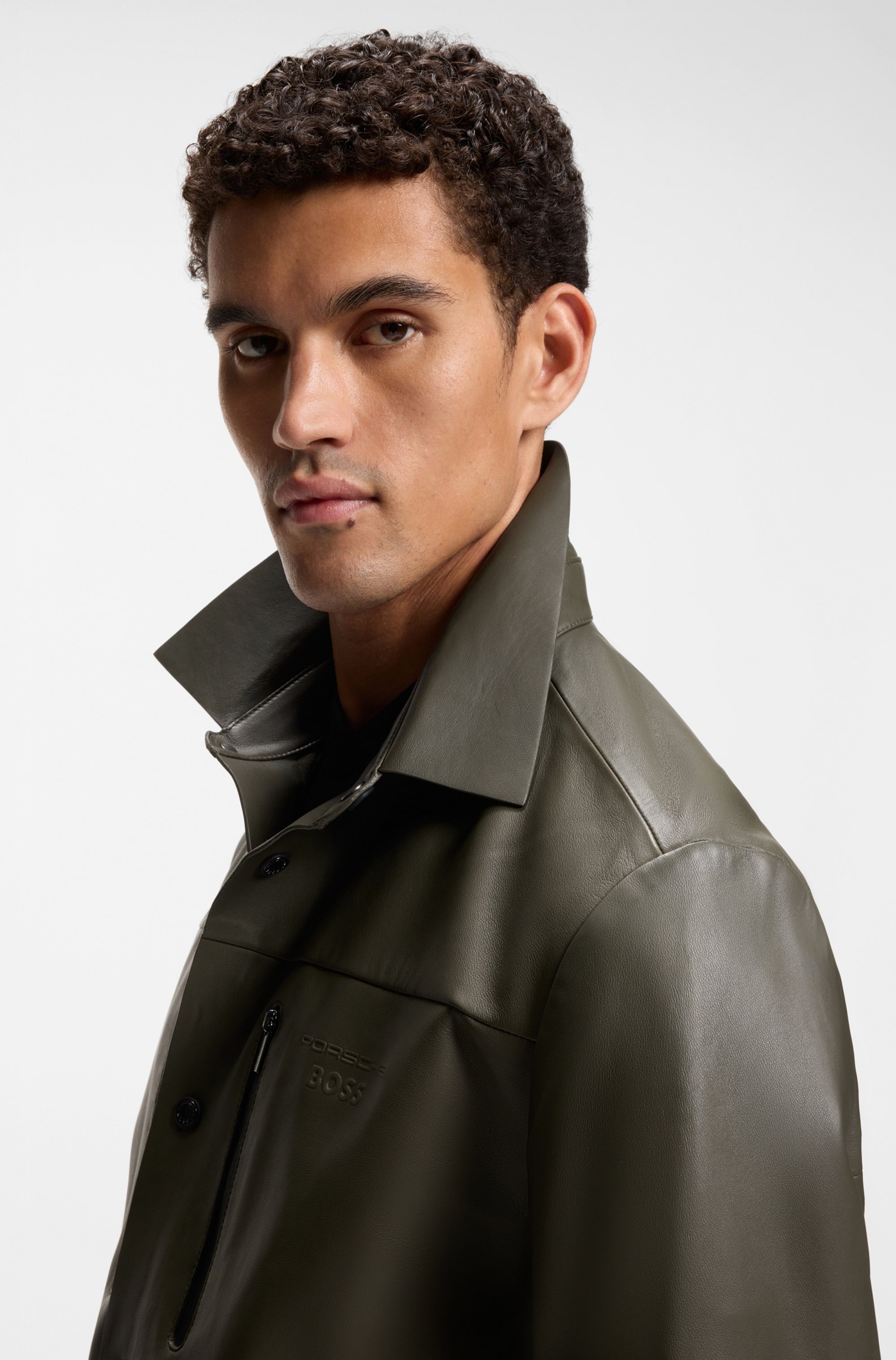BOSS GREEN Hemdjacke "Porsche Spirit 70 Capsule Collection" aus Nappaleder, günstig online kaufen