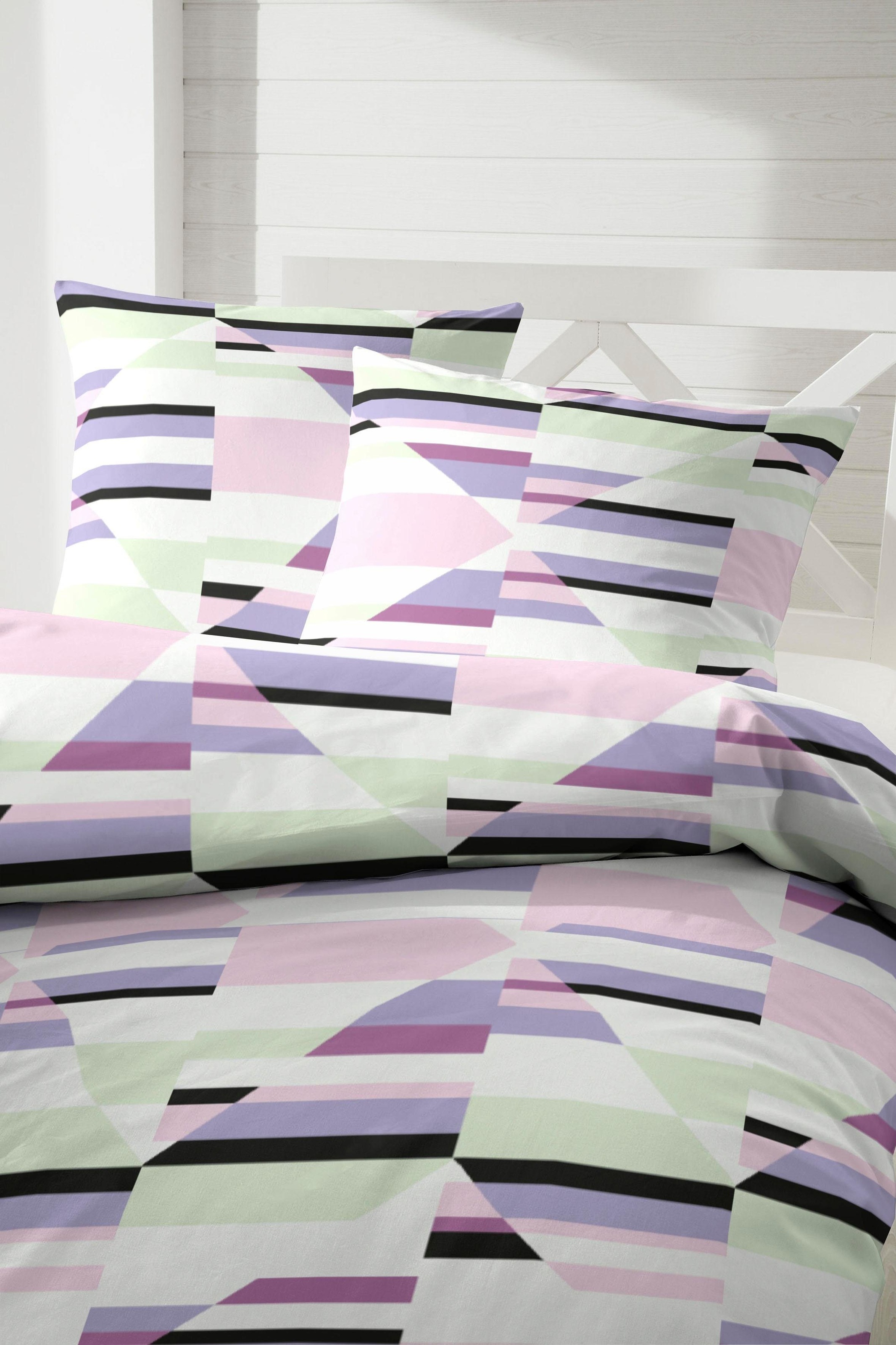 Primera Bettwäsche "Kaleidoskop" 2 Stk. tlg. mit geometrisch strukturierten günstig online kaufen