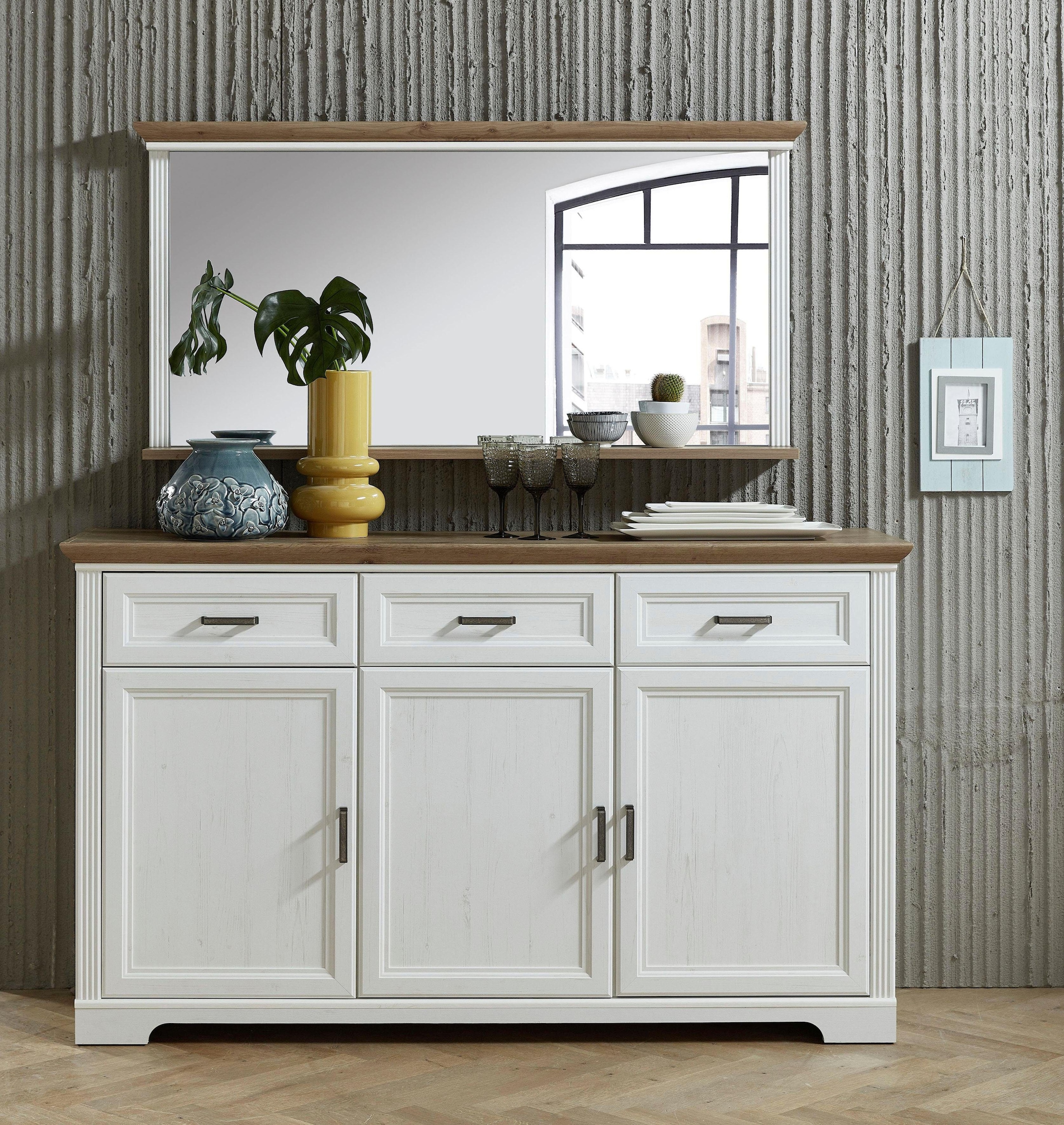 Innostyle Sideboard »Jasmin«, Breite 166 cm, 3 Holztüren, 3 Schubkästen