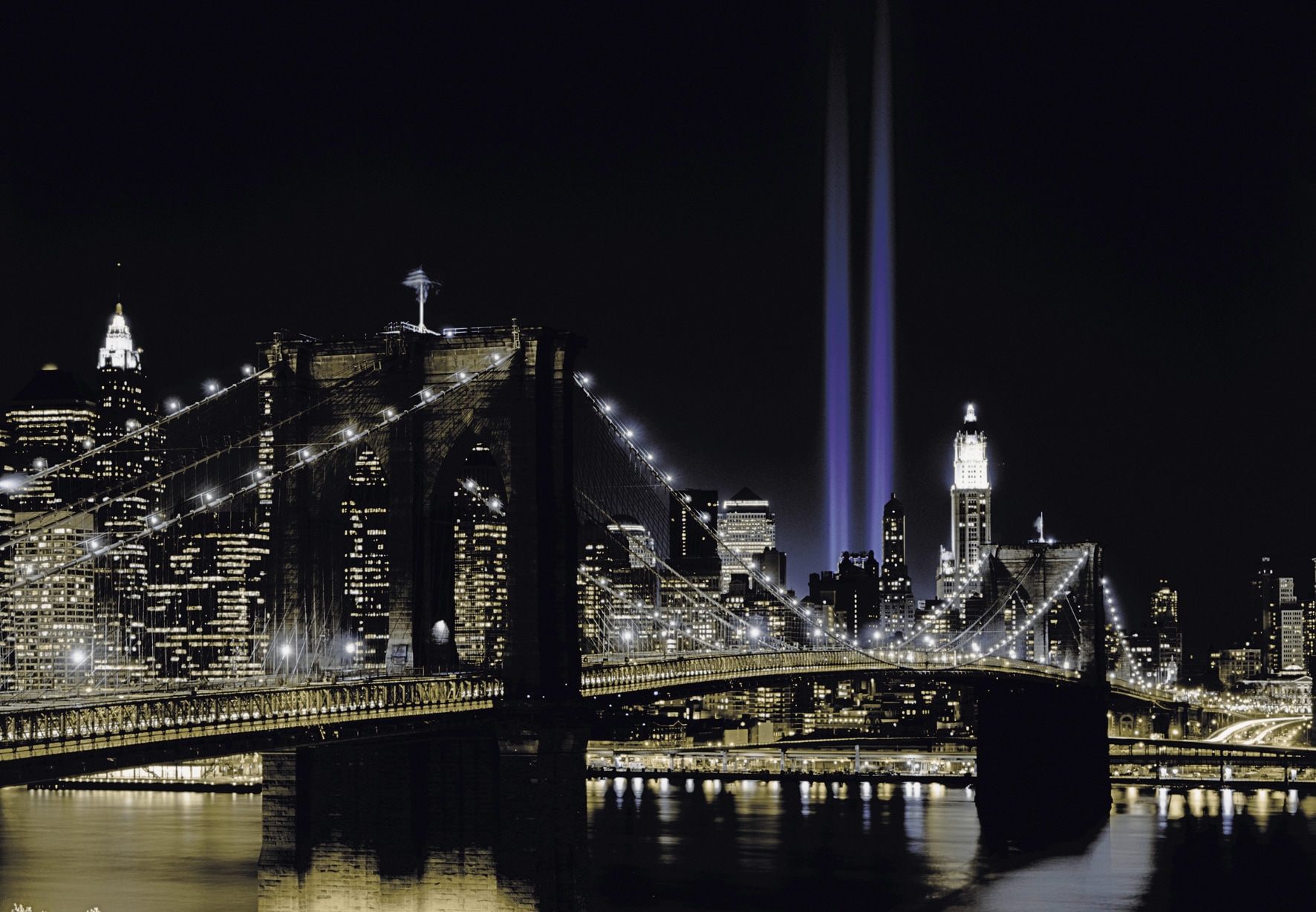 Papermoon Fototapete "New York by night" glatt