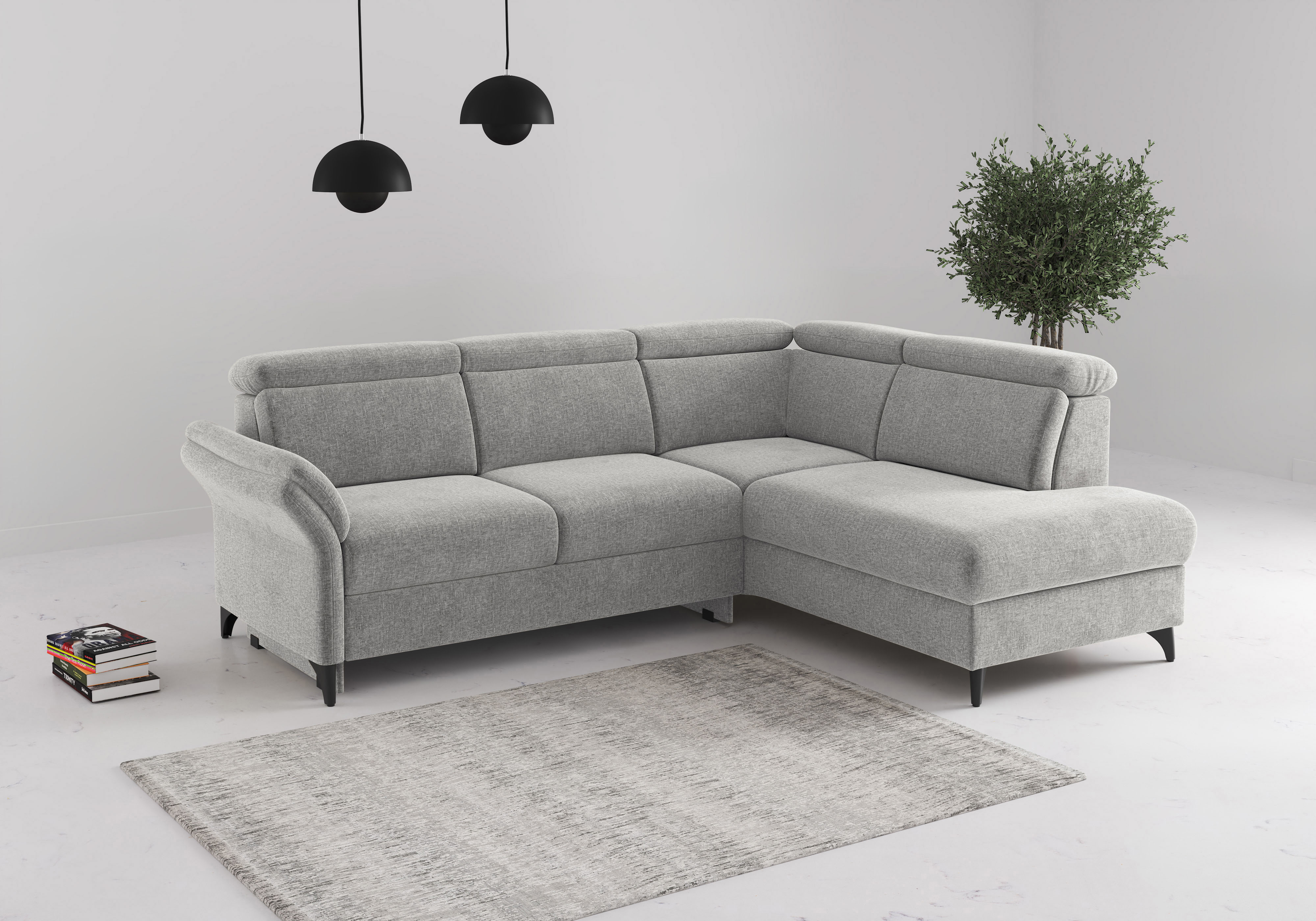 sit&more Ecksofa "Glendale, L-Form" inkl. Kopfteilverstellung, wahlweise mit Vorziehsitz und Bettkasten