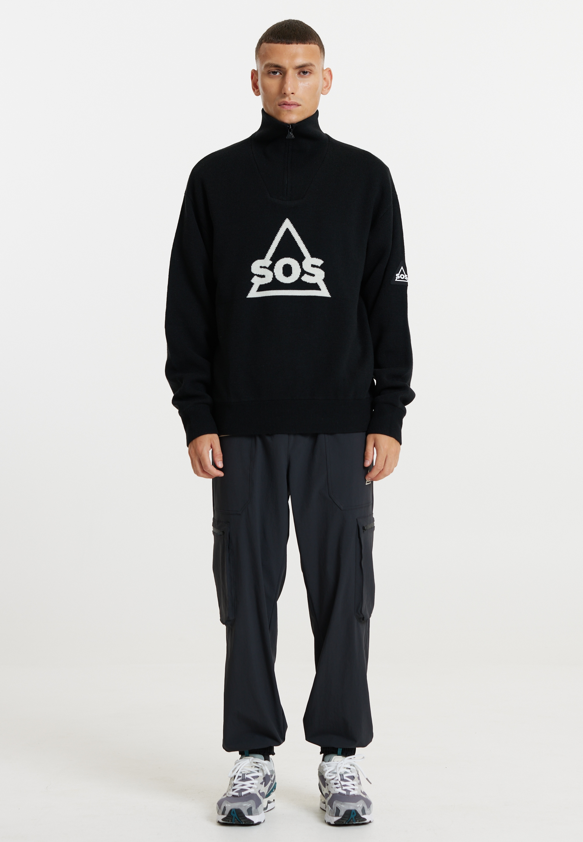 SOS Strickpullover »Tignes«, mit hochabschließendem Kragen