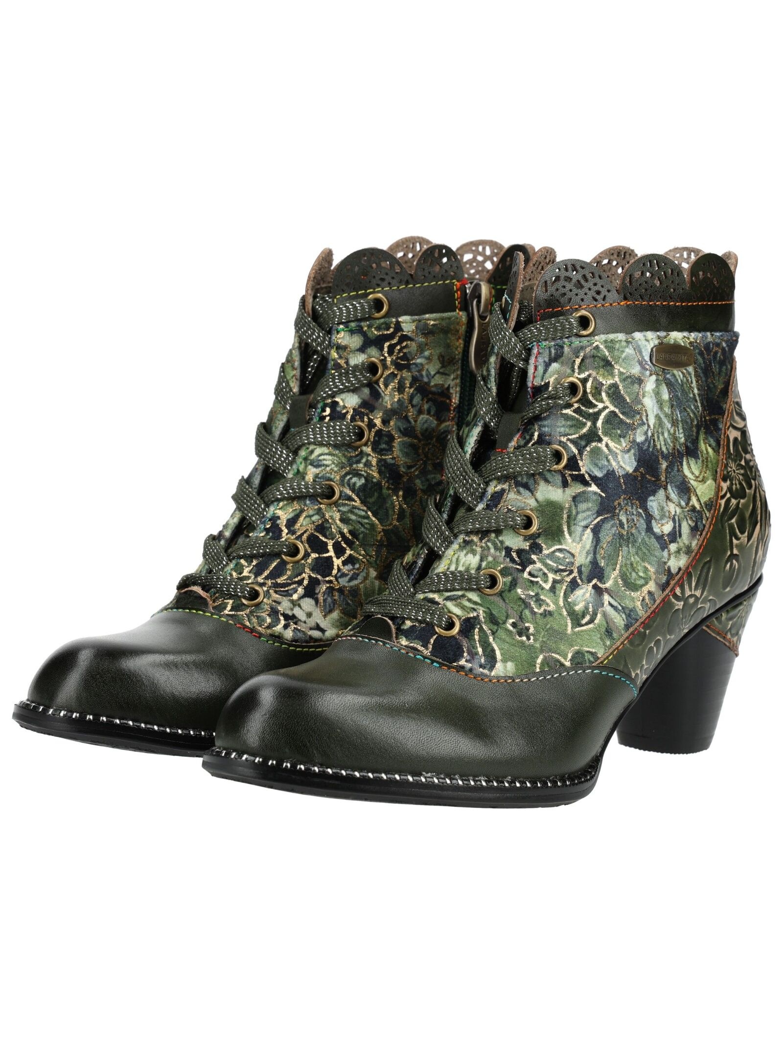 LAURA VITA Schnürstiefelette »LAURA VITA Stiefelette Leder/Textil«