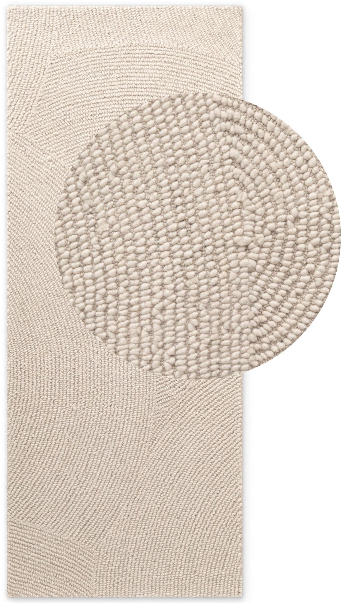 HANSE Home Wollteppich »Eleni«, rechteckig, 18 mm Höhe, Handgetuftet, Wolle, Natur, Wohnzimmer, Schlafzimmer, Skandi, Hygge