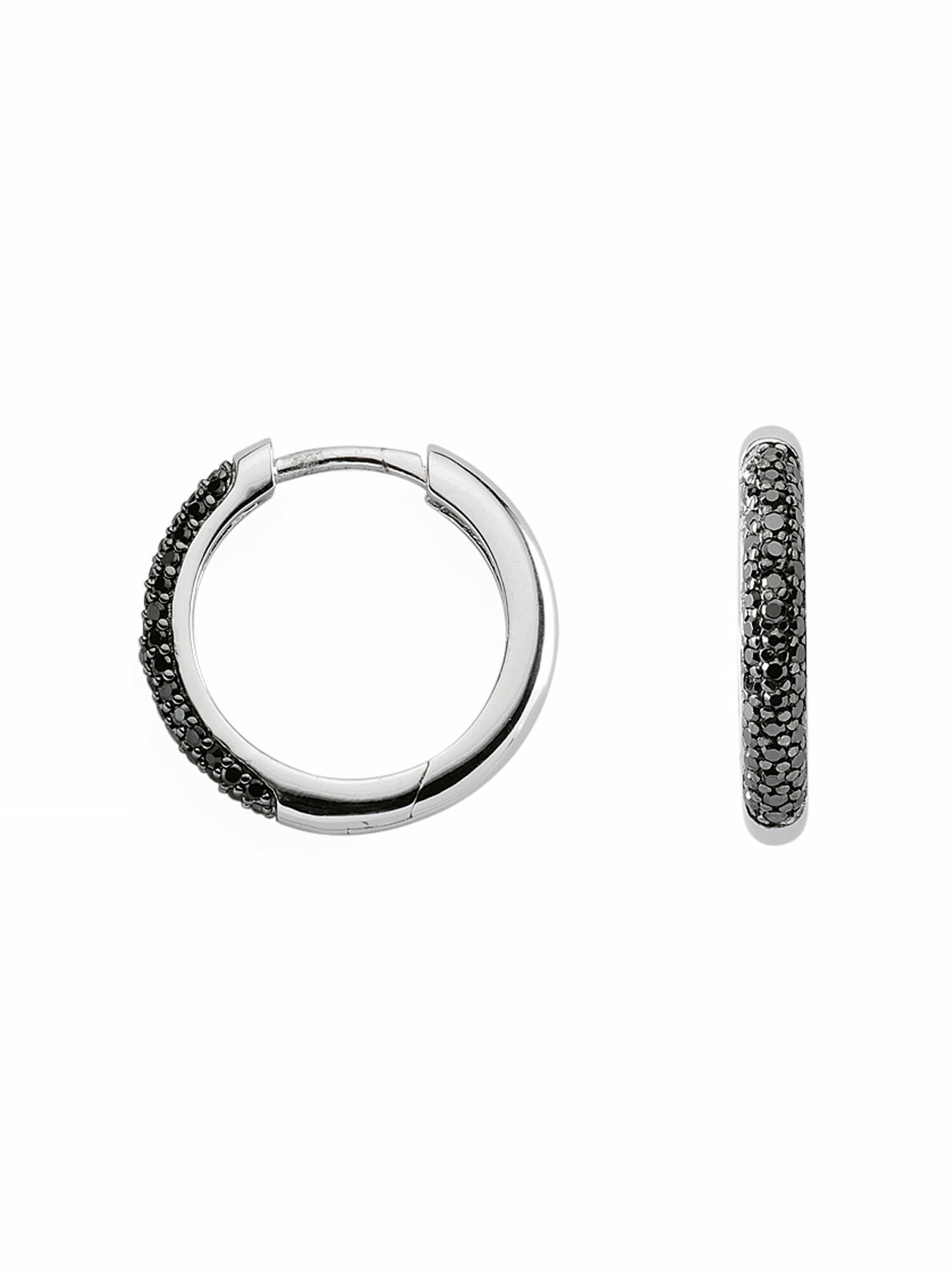 Paar Ohrhänger ADELIA´S "1 Paar 925 Silber Ohrringe / Creolen mit Zirkonia Ø 18,4 mm", bunt, Ohrringe, Damen, Damen, Silber 925 (Sterlingsilber), 925 Sterling Silber mit Zirkonia Silberschmuck für Damen