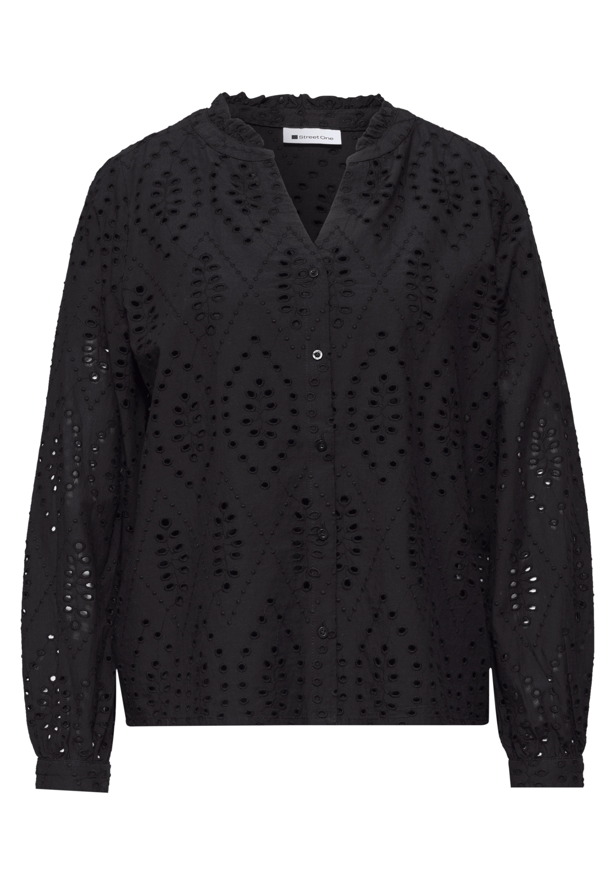 STREET ONE Langarmbluse aus reiner Baumwolle