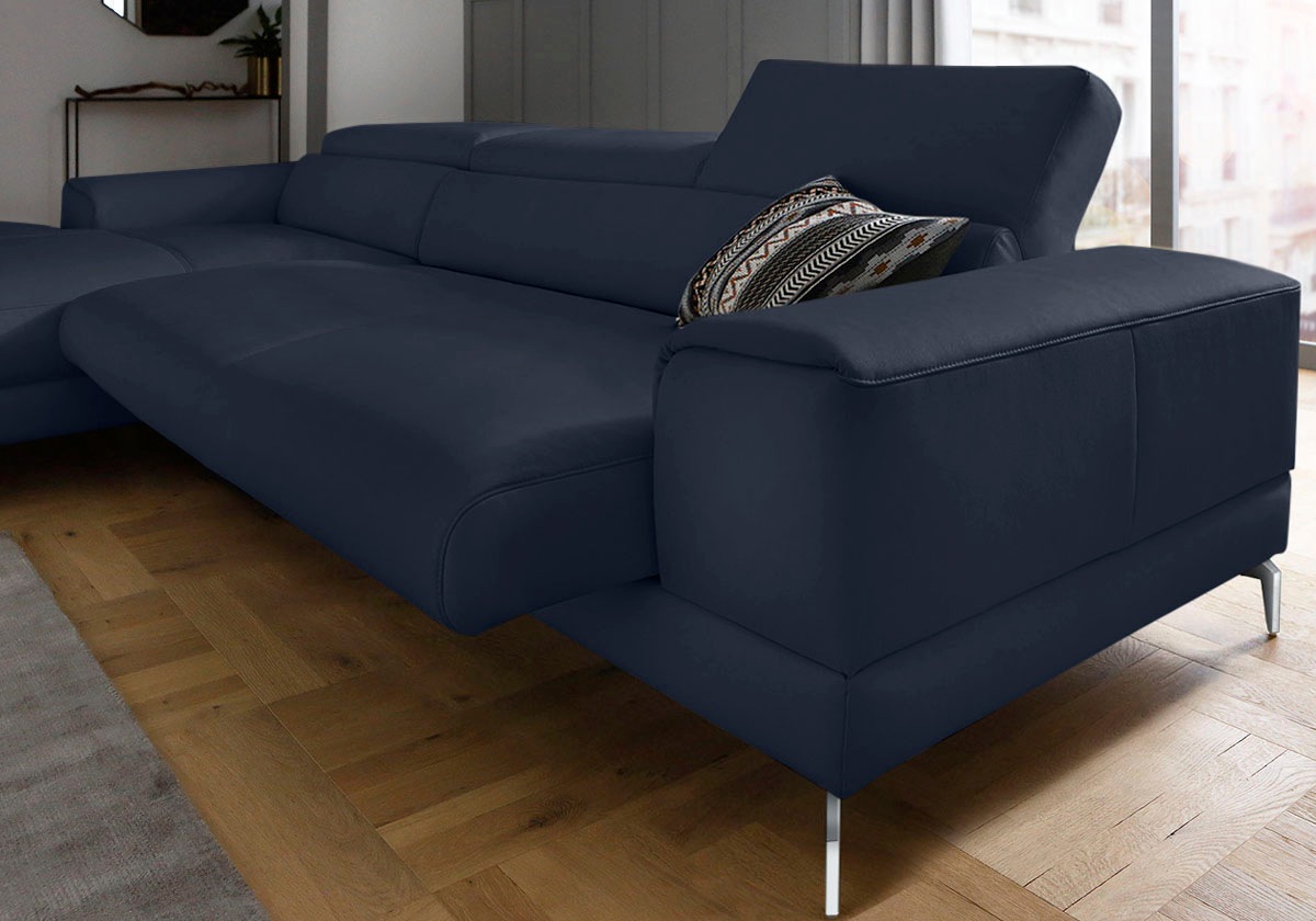 Thumbnail - W.SCHILLIG Ecksofa "piedroo, Designsofa mit tollem Sitzkomfort, elegant und bequem, L-Form", Kopfteilverstellung, wahlwe...