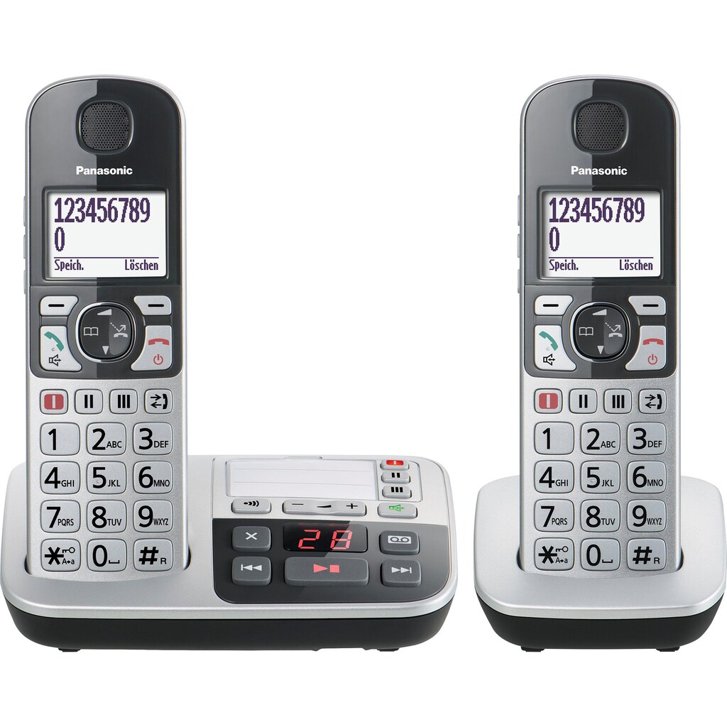 Panasonic Seniorentelefon »KX-TGE522«, (Mobilteile: 2)