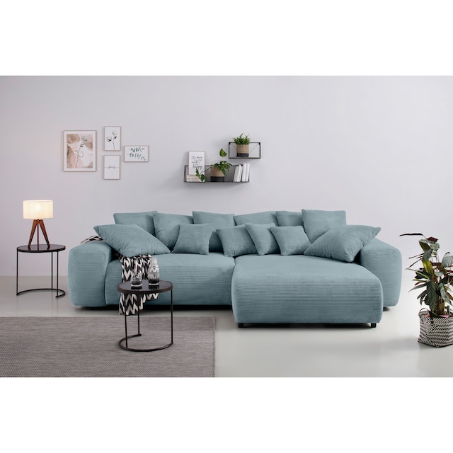 Home affaire Ecksofa mit Bettfunktion und Bettkasten | BAUR