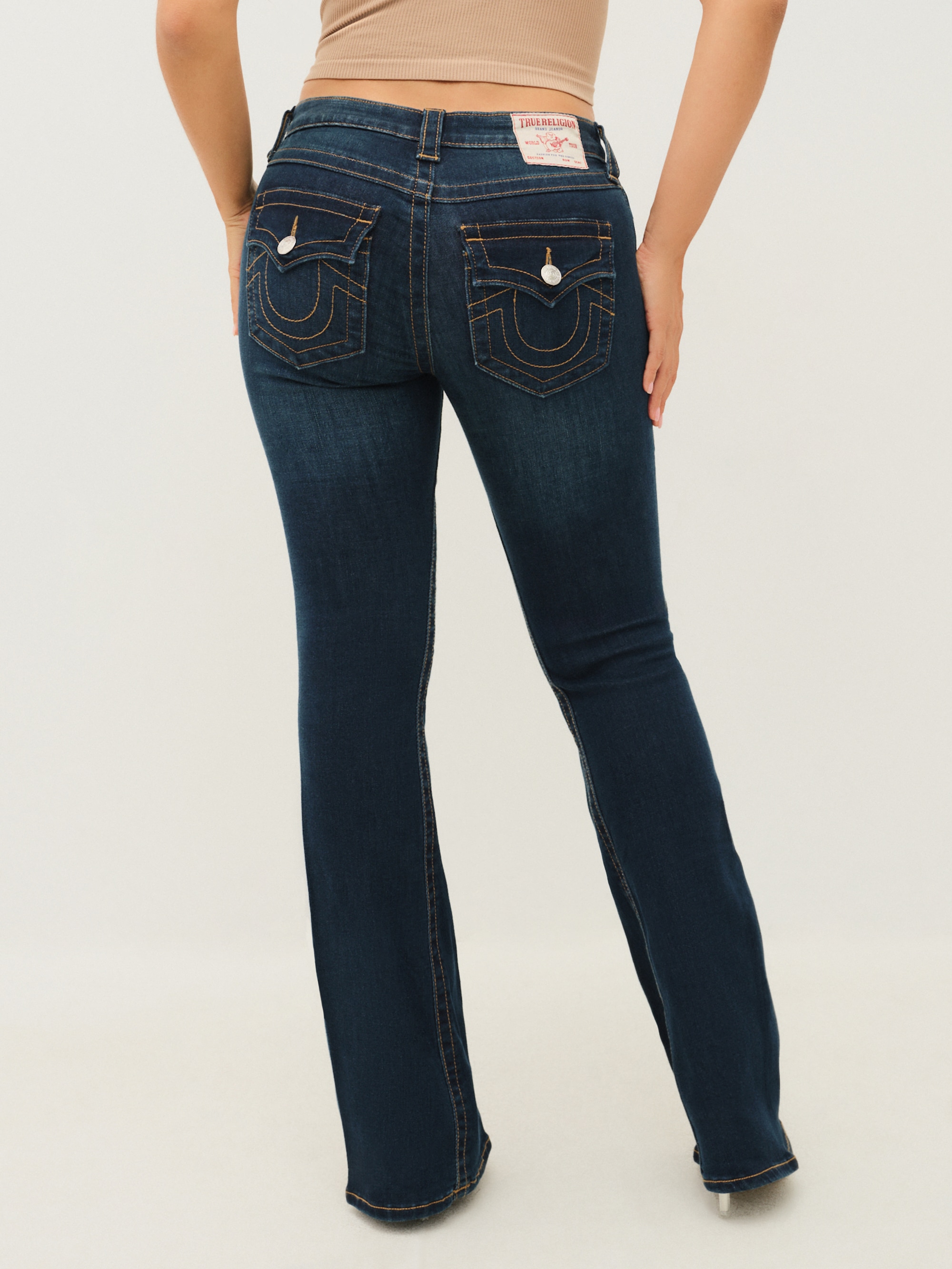 True Religion Bootcut-Jeans »JOEY MID RISE FLARE FLAP« Baumwollmischung, Flared fit