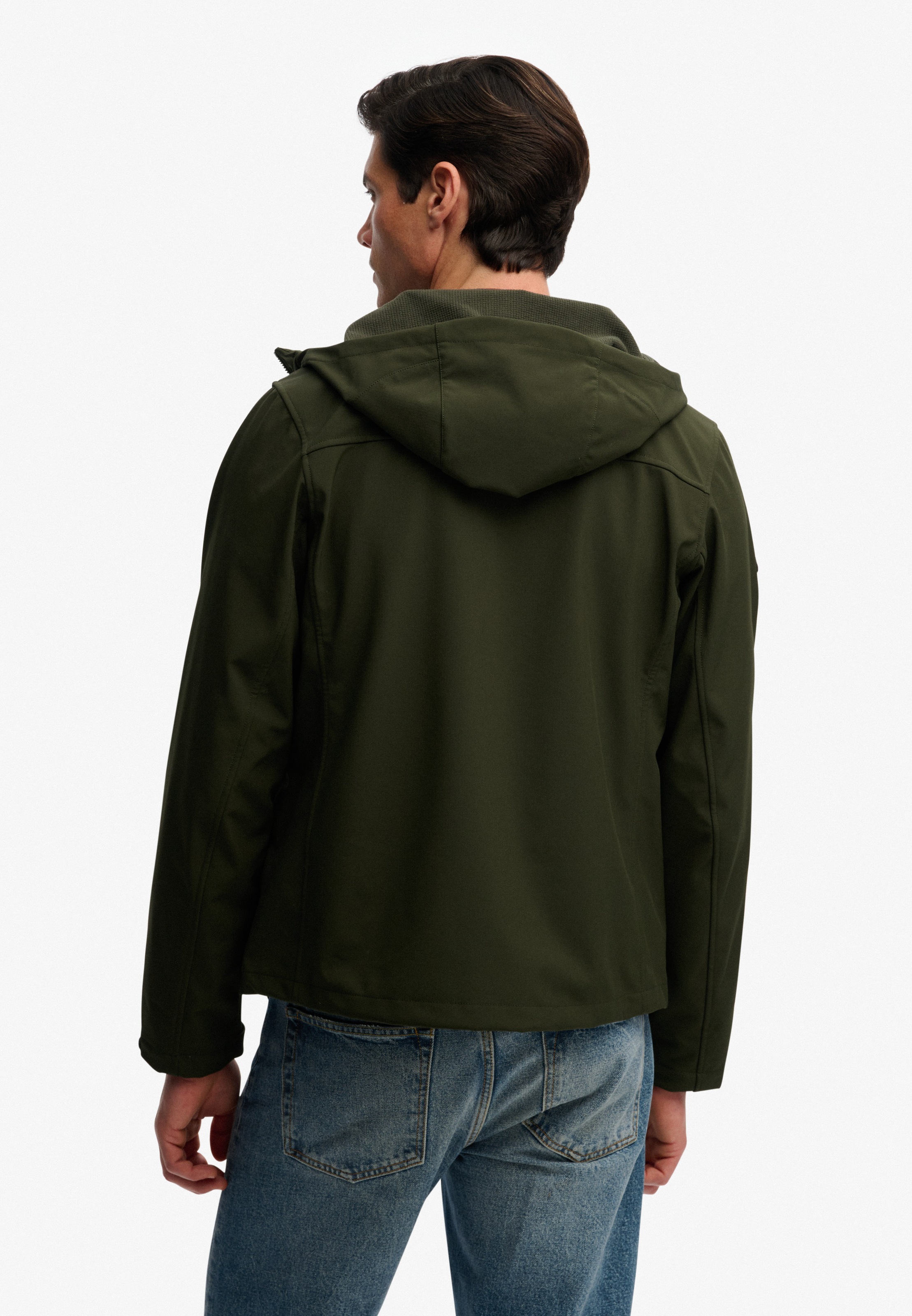 Superdry Trekker Softshell Jacket Olive Green M 3