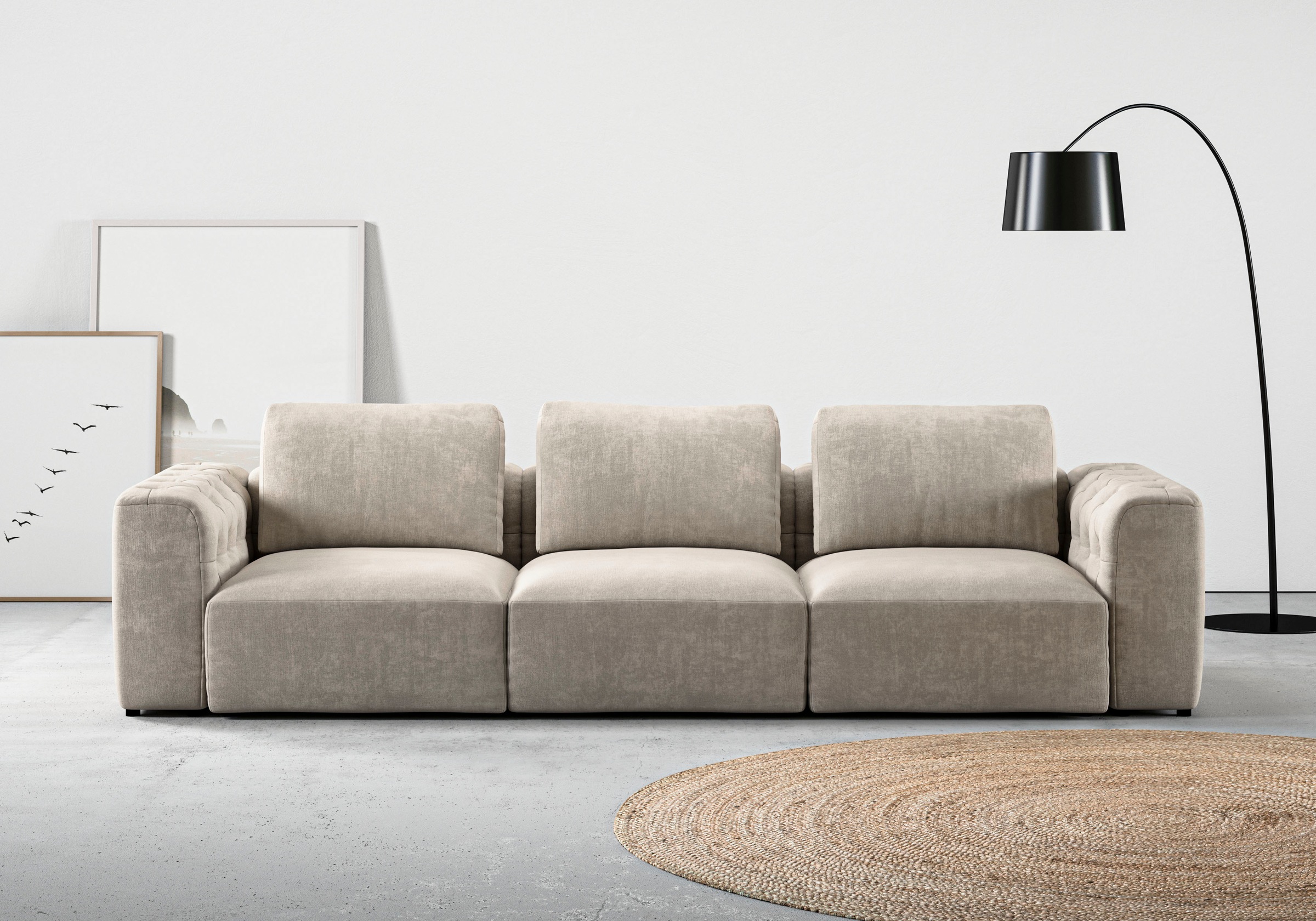 RAUM.ID 3-Sitzer »Cushid«, Modulsofa, bestehend aus 3 Teilen, Breite 300 cm
