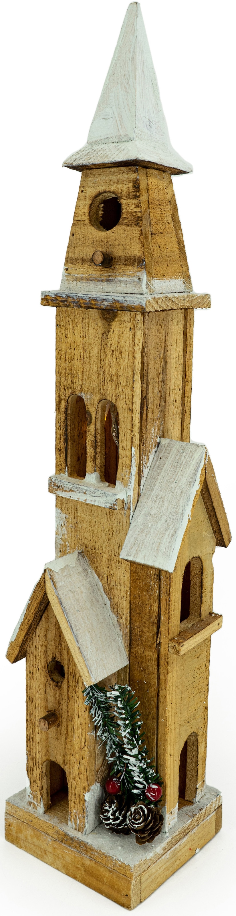 LIVING NOOR BAUR bestellen | cm 63 Höhe Weihnachtshaus »Weihnachtsdeko«, gefertigt, aus Naturholz