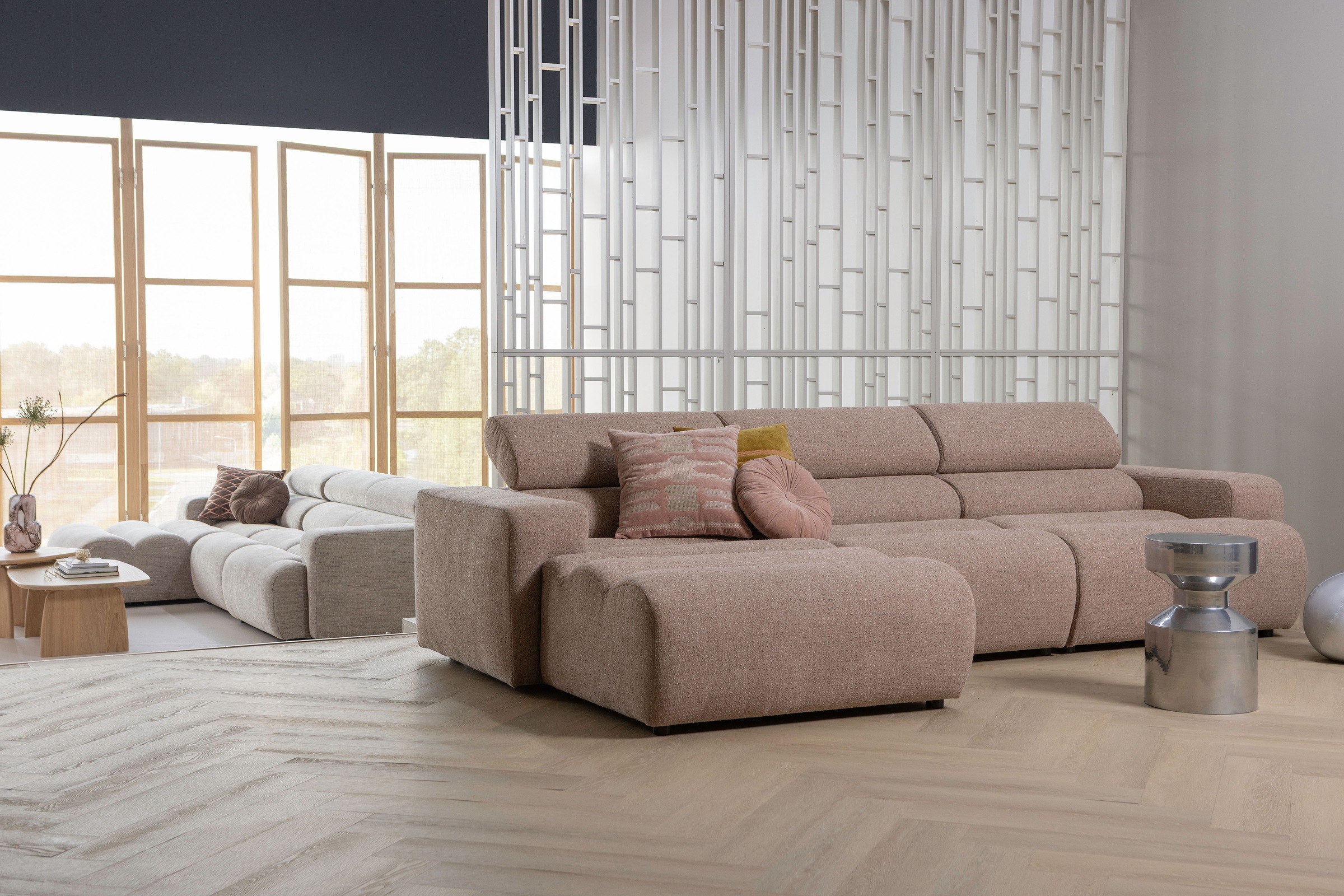 WOOOD Sofaelement »Novi Bezug mit verstellbarer Nackenstütze B 109 x T 173 x H 86 cm« Tragkraft 120 kg, Maximale Verschleißfestigkeit