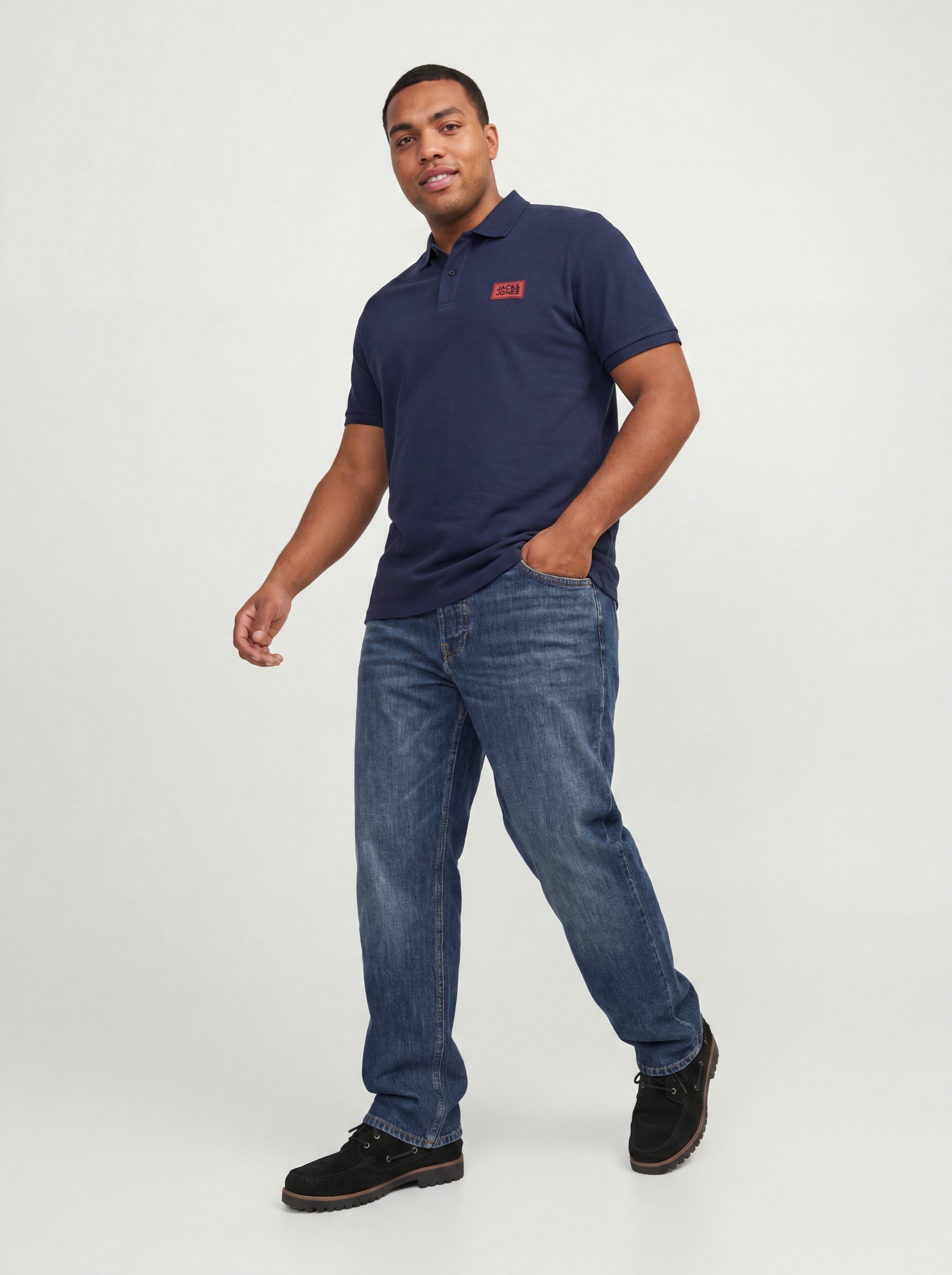 Jack & Jones PlusSize Poloshirt »JJRUSH POLO SS 2PK MP PLS« Packung, 2 Baumwolle, regular fit