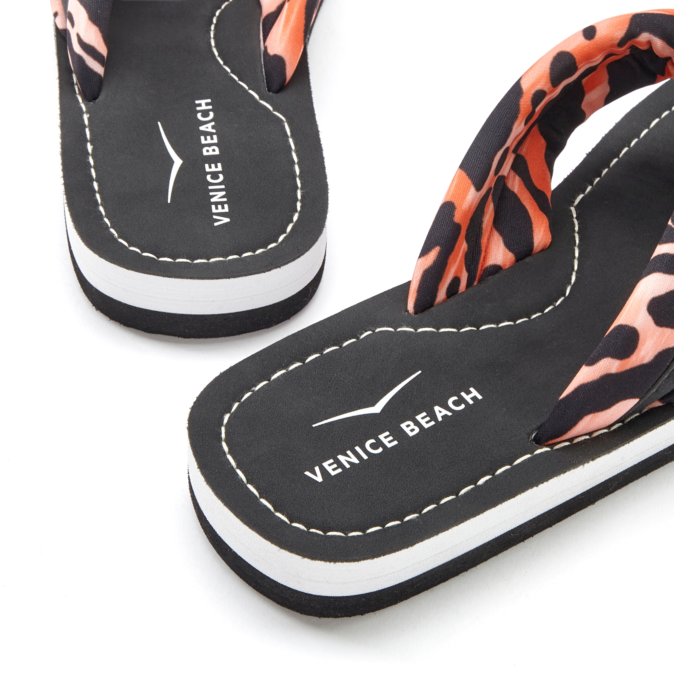 Venice Beach Badezehentrenner »Pantolette«, Sandale, Zehentrenner, Badeschuh, Flip Flop mit modischem Print VEGAN