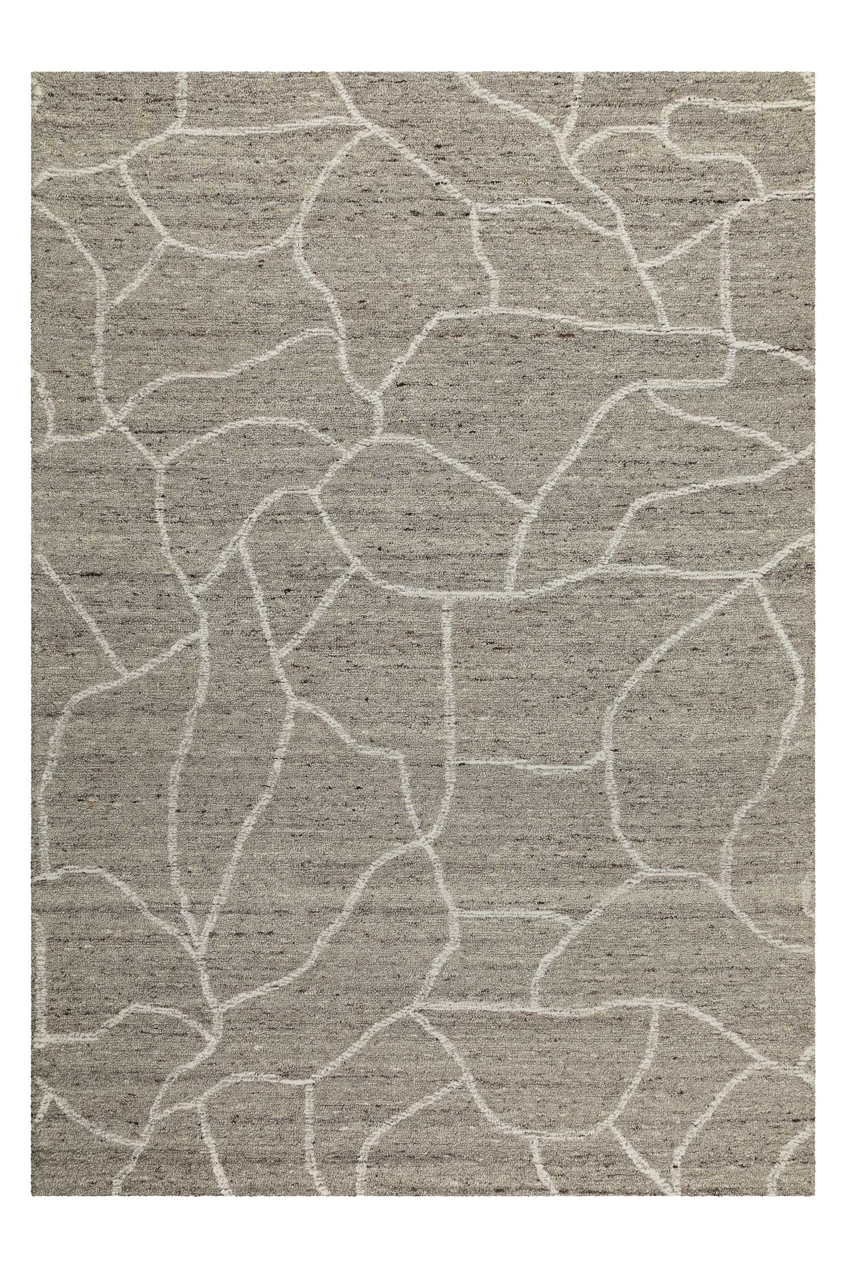 Wecon home Wollteppich »Hamptons FORTYONE«, rechteckig, 15 mm Höhe, Läufer, Schurwolle, Kurzflor, Wohnzimmer, elegant, robust, Stein