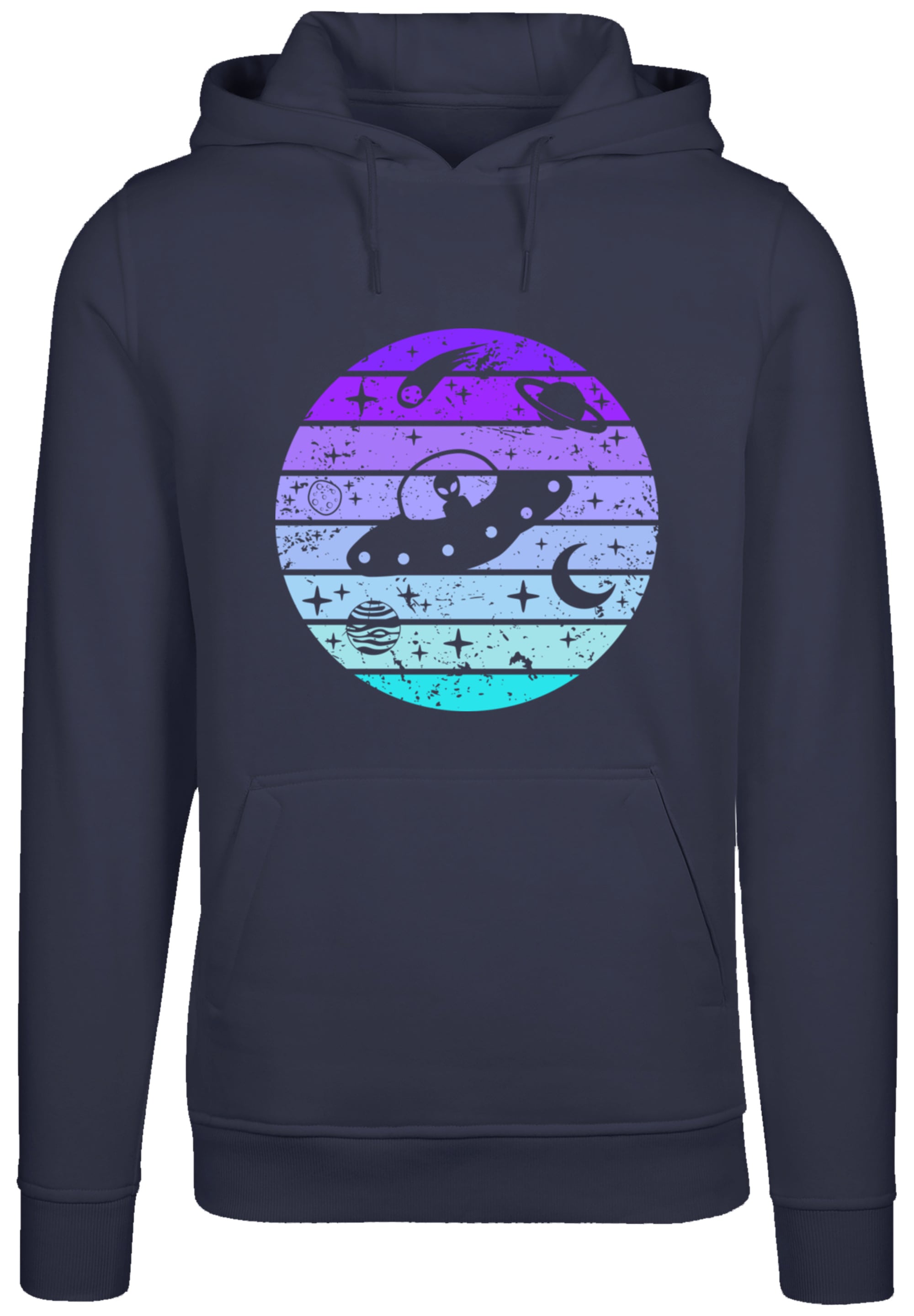 F4NT4STIC Kapuzenpullover »Retro Alien Weltraum Sonnenuntergang«, Premium Qualität