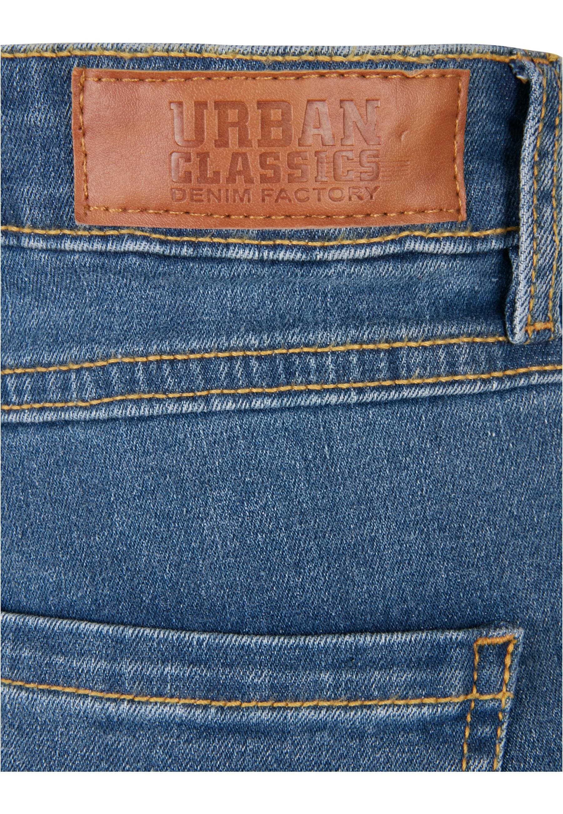 URBAN CLASSICS Bequeme Jeans »Urban Classics Damen Ladies High Waist Flared Denim Pants«, (1 tlg.)