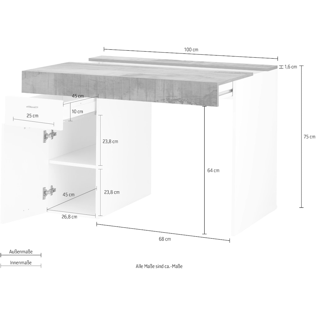 INOSIGN Schreibtisch »Sliding«