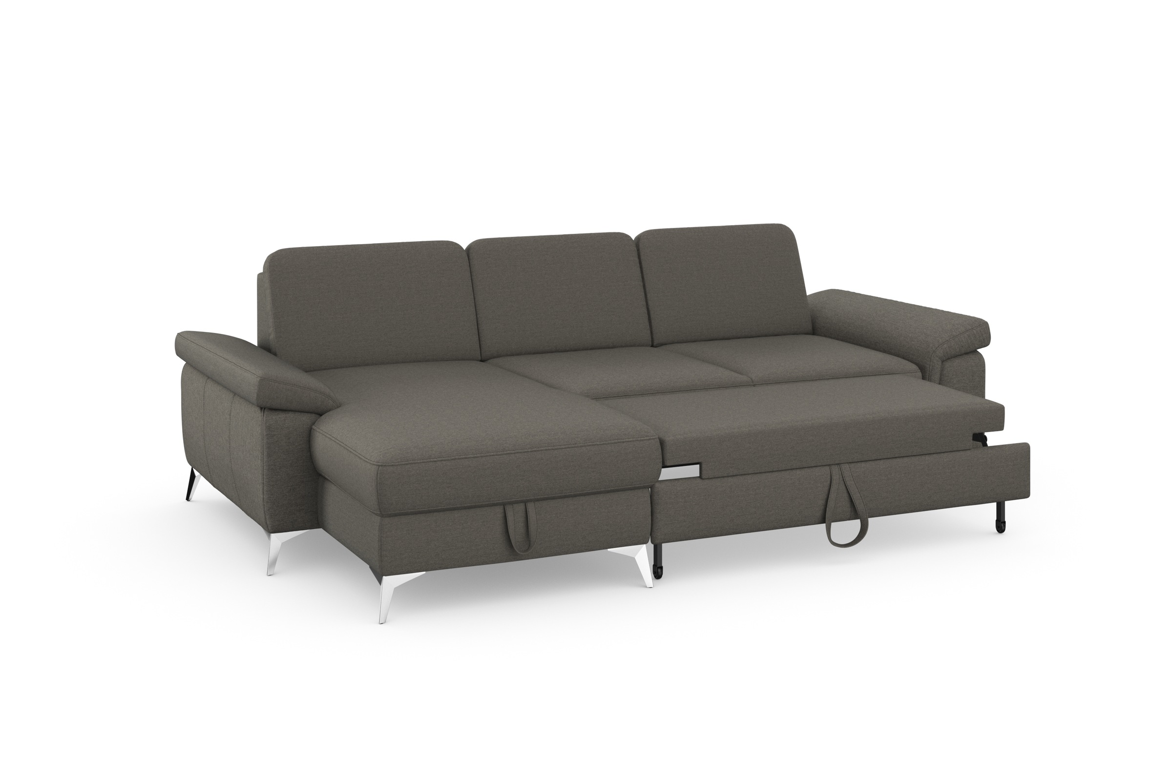 sit&more Ecksofa »Padua L-Form«, inklusive Sitztiefenverstellung, Armteilfunktion und Federkern