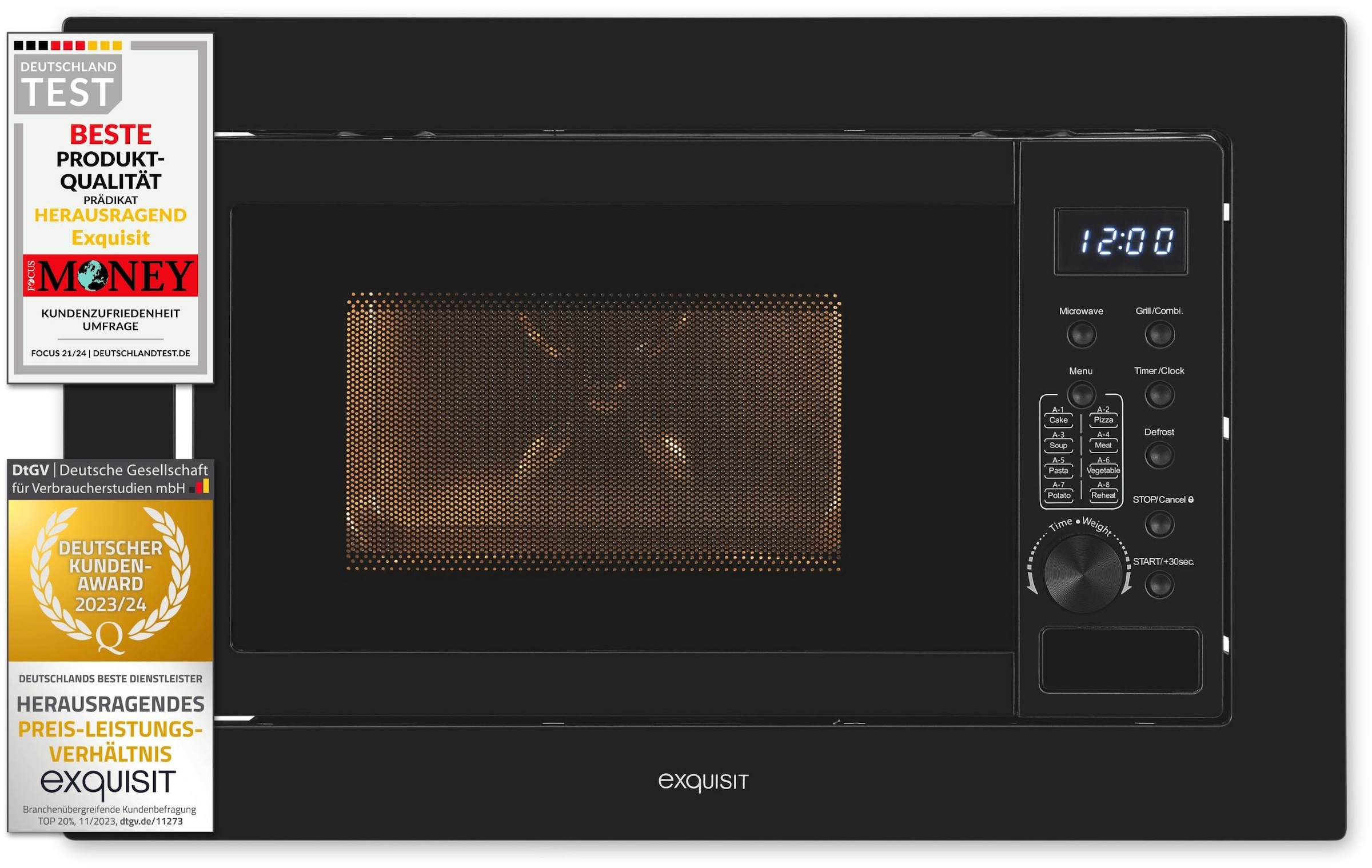 exquisit Einbau-Mikrowelle »EMW20-DG-020« Grill | Mikrowelle 1300 W