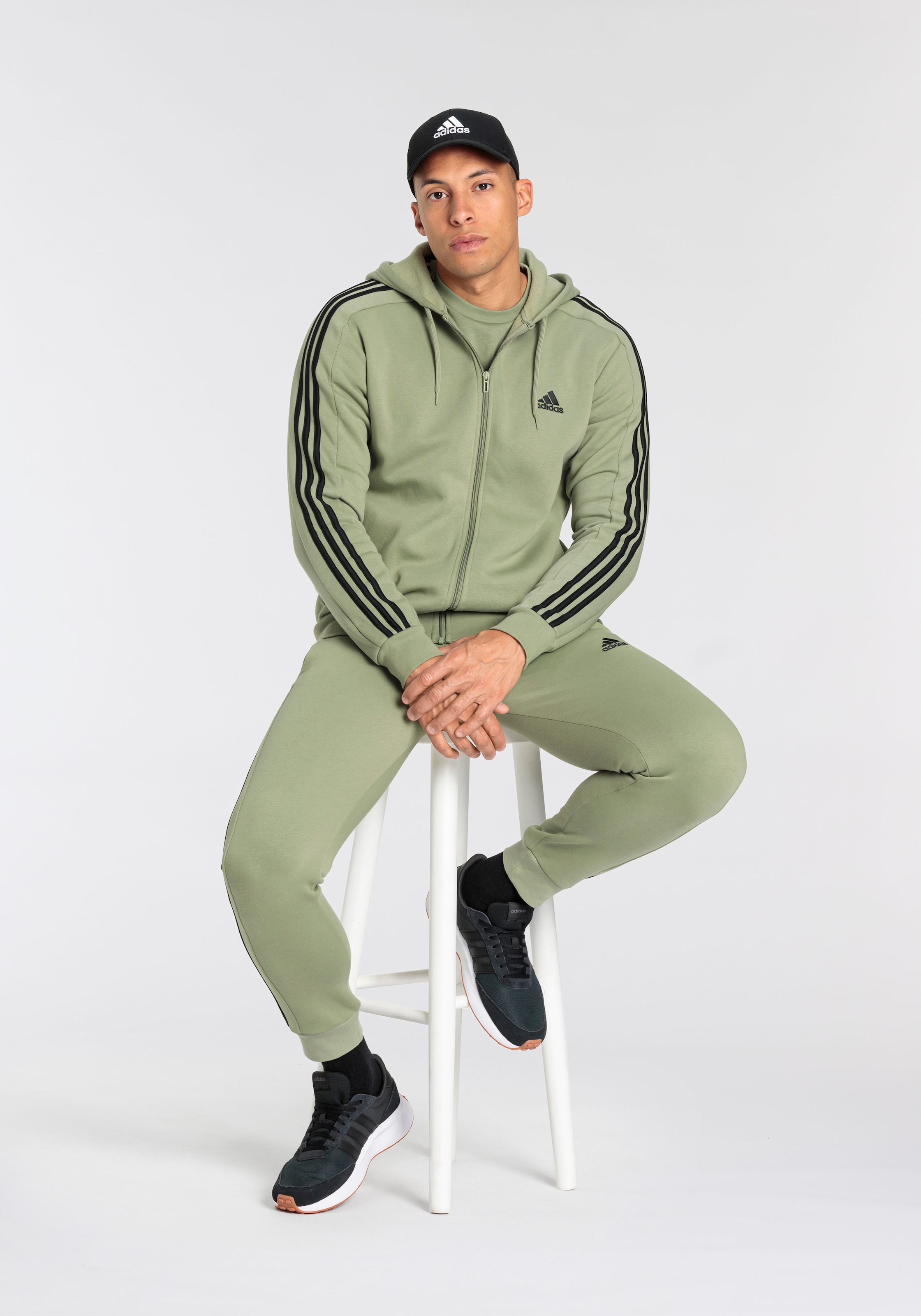 adidas Sportswear Kapuzensweatjacke »ESSENTIALS 3STREIFEN KAPUZENJACKE«