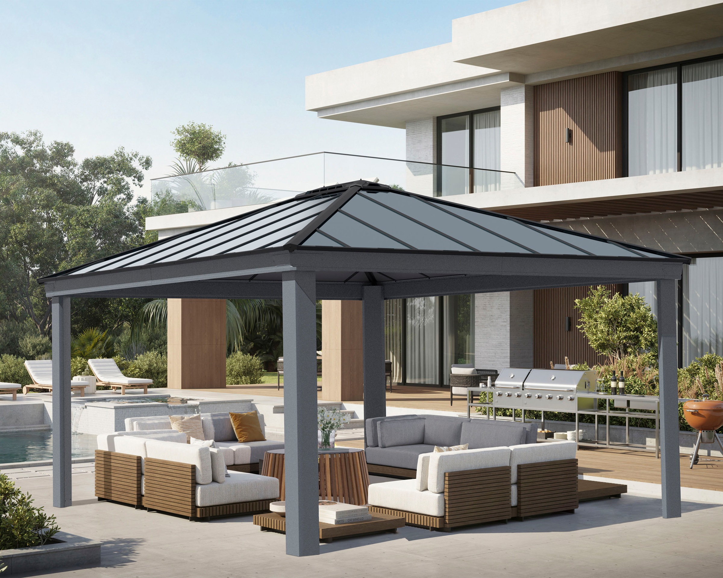 Palram - Canopia Pavillon »Dallas«, 487 x 425,5cm, Anthrazit