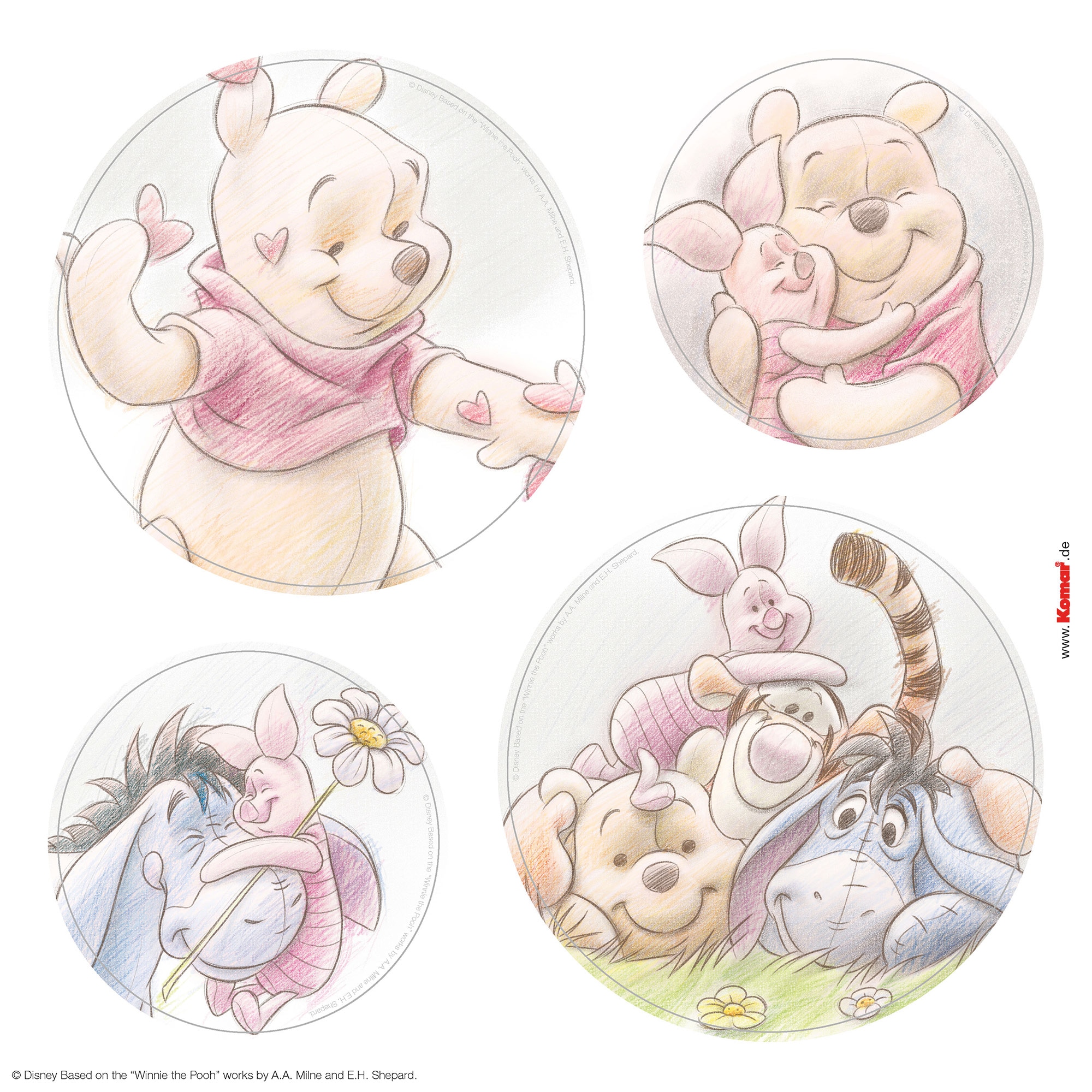 Komar Fensterbild »Fenstersticker - Winnie the Pooh Wonderful - Größe 30 x 30 cm« 31 x 30 cm, 2 Bogen