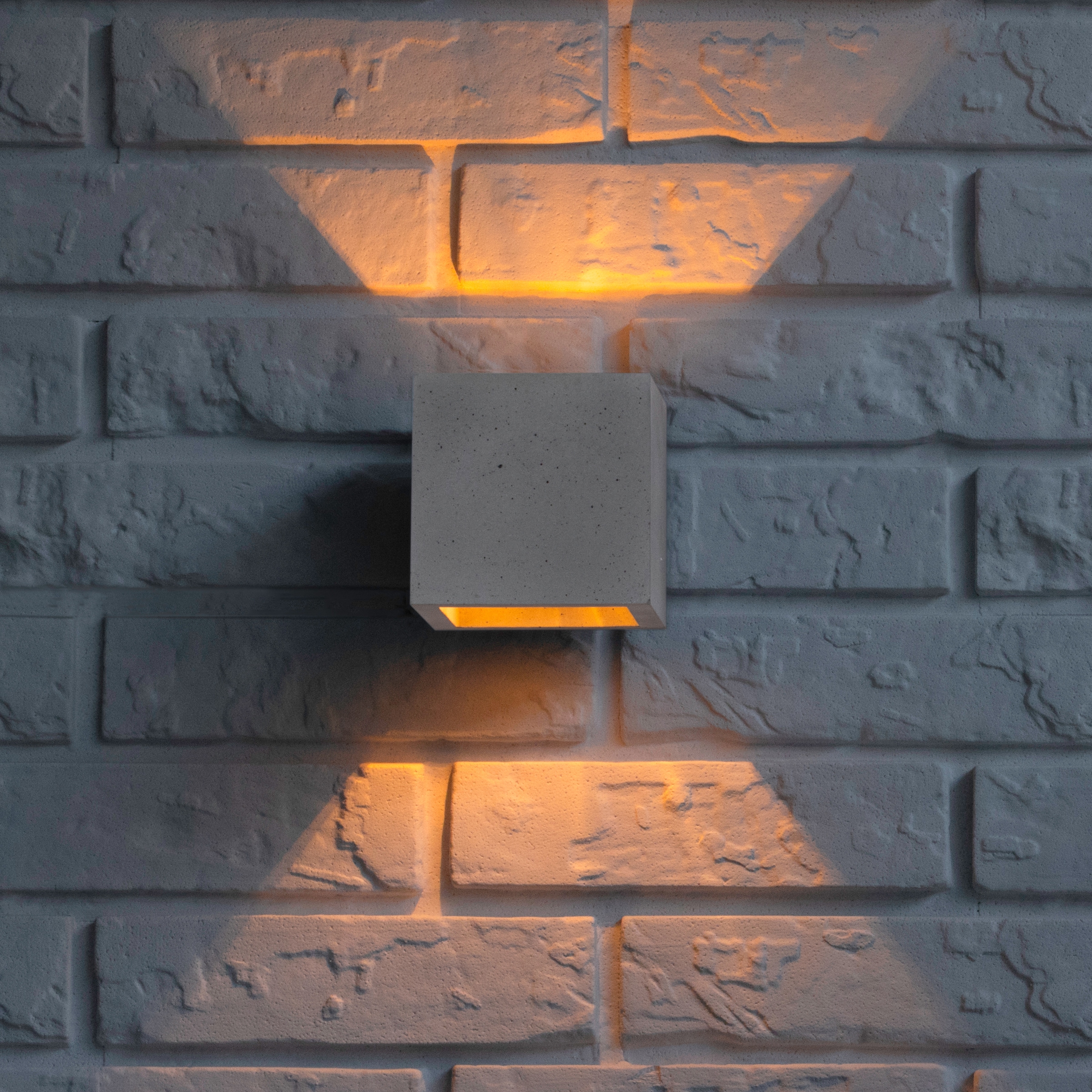 SPOT Light Handgefertigt, Naturprodukt echtem flammig-flammig, | 1 Beton, aus BAUR »BLOCK«, in EU Made Wandleuchte