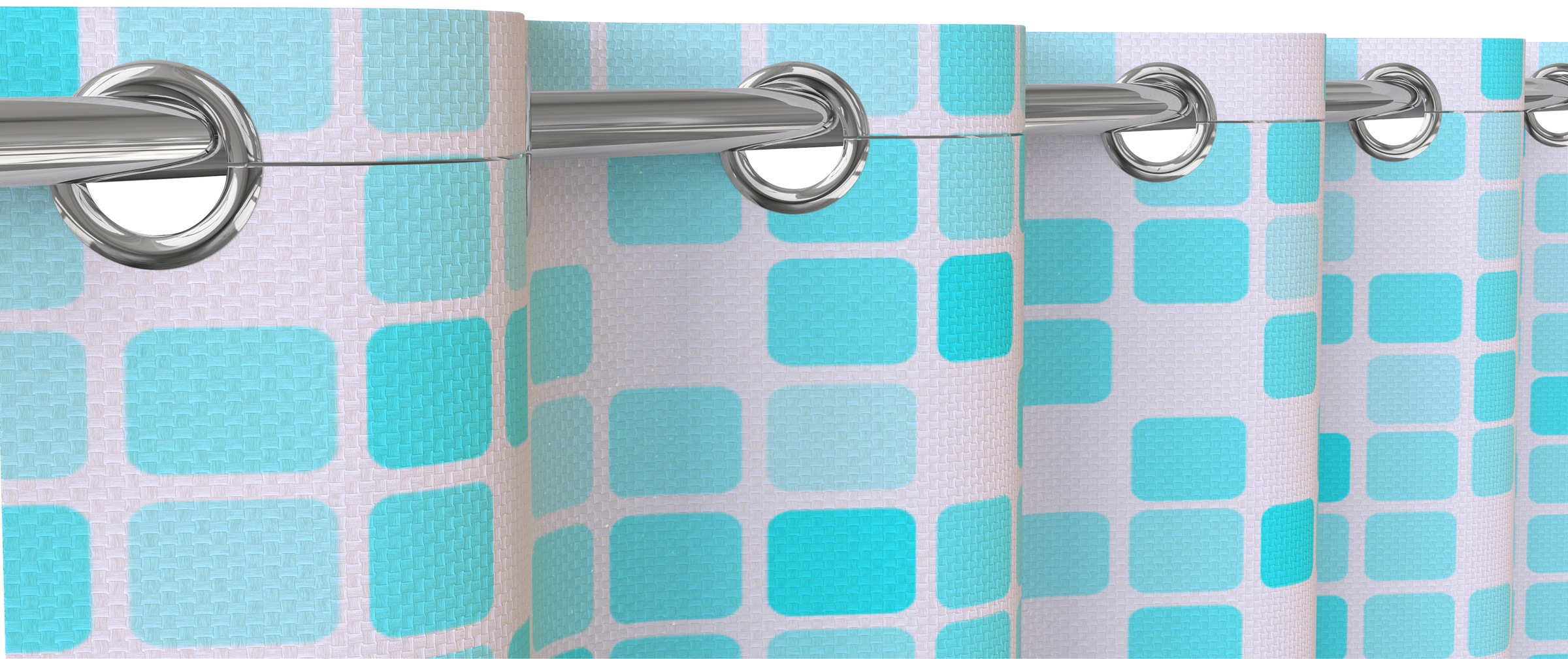 Thumbnail - Eisl Duschvorhang "Mosaik GRAU", waschbarer Antischimmel Vorhang (Höhe 200 cm), graues Mosaik-Design