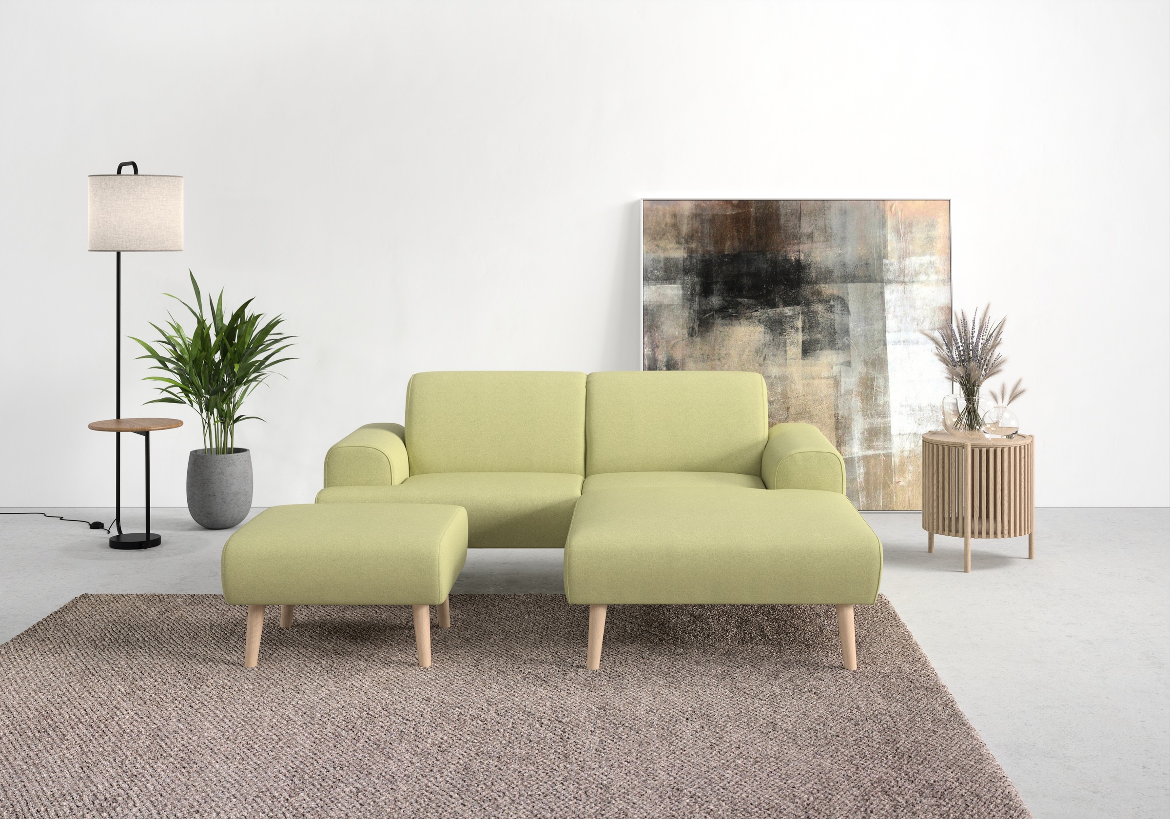 Thumbnail - Home affaire Ecksofa "Swift Scandic Design, komfortabler Federkern, Breite 192cm, L-Form" Federkern-Polsterung, B/T/H: 1...