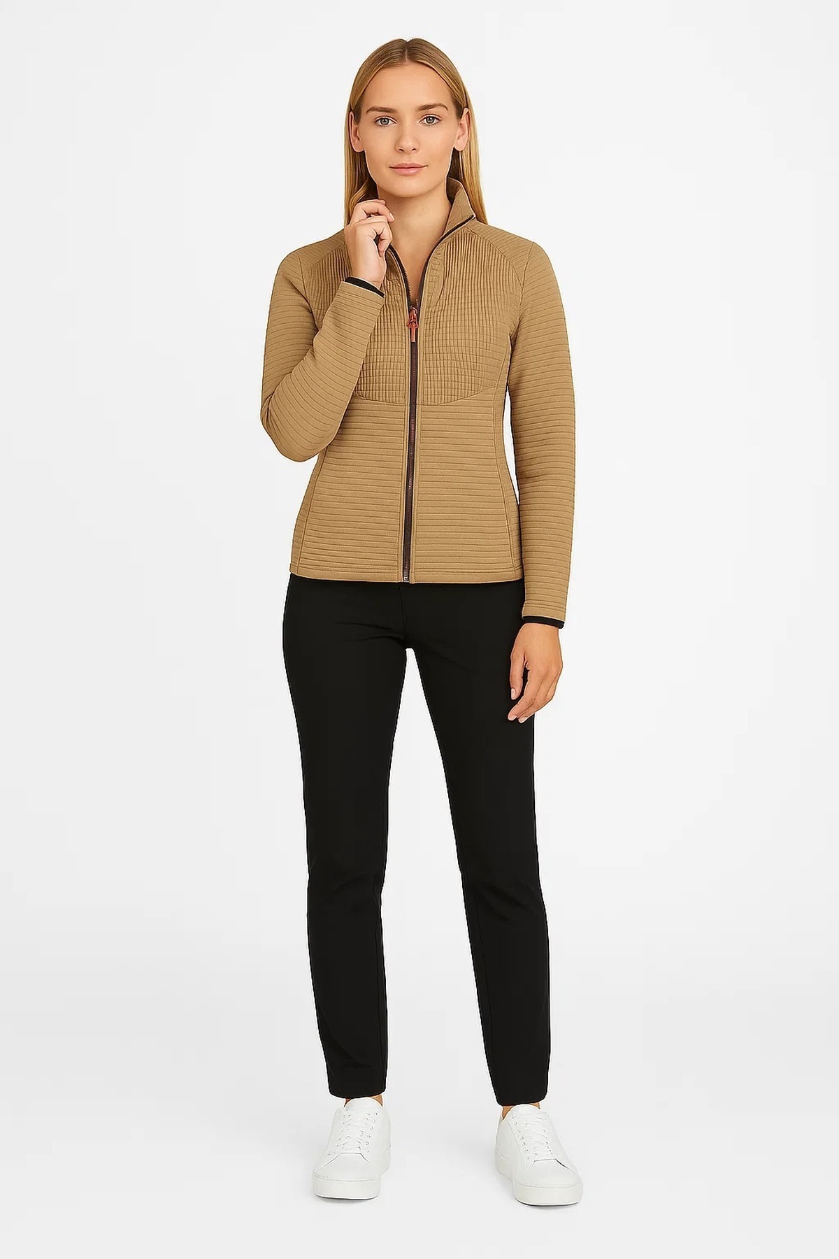 LPO Fleecejacke »Da-Fleecejacke Perle« Superweich, Gitterstruktur, Brusttasche