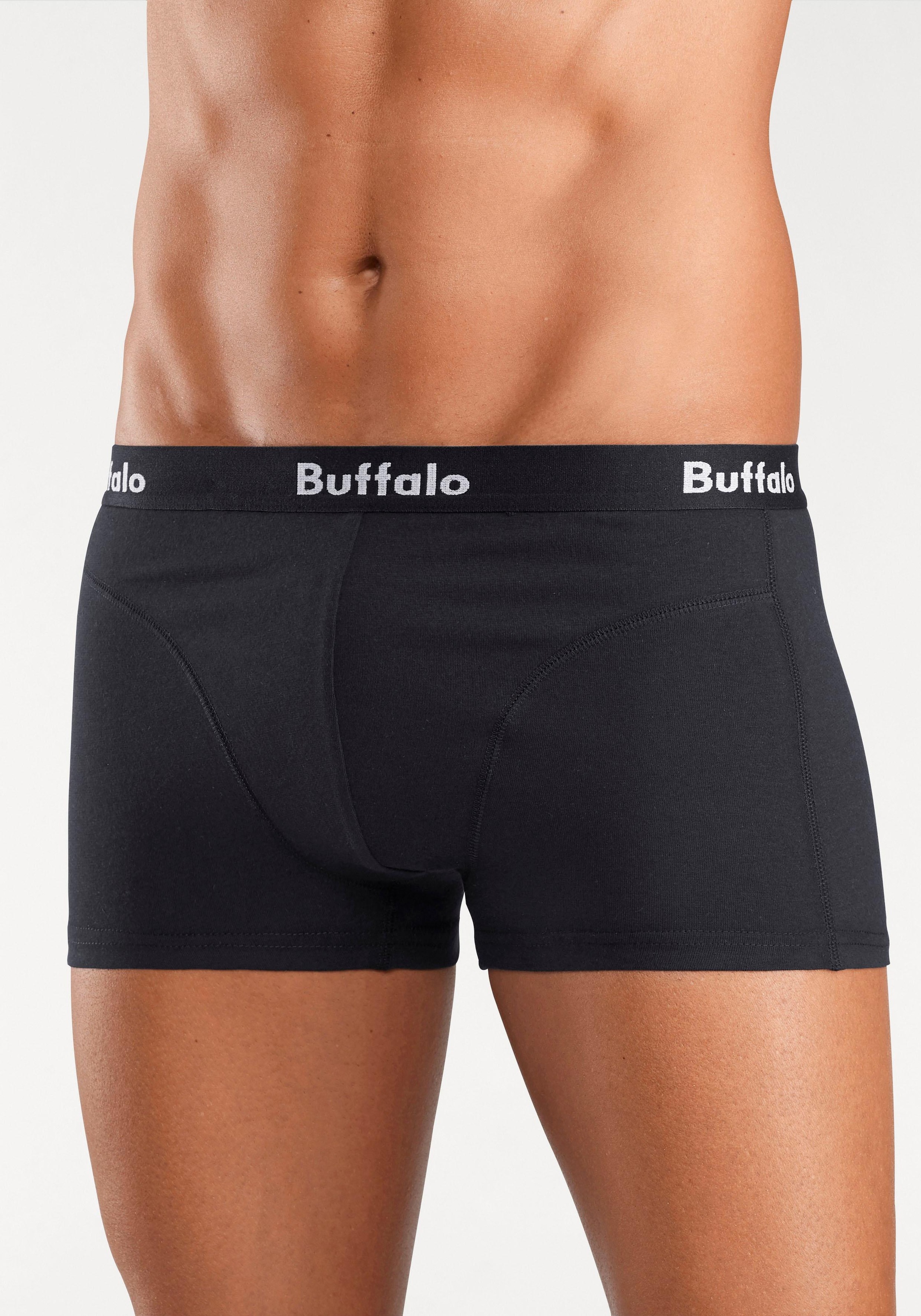 Buffalo Hipster, (Packung, 3 St.), knapp sitzende Boxershorts aus Baumwollmischung