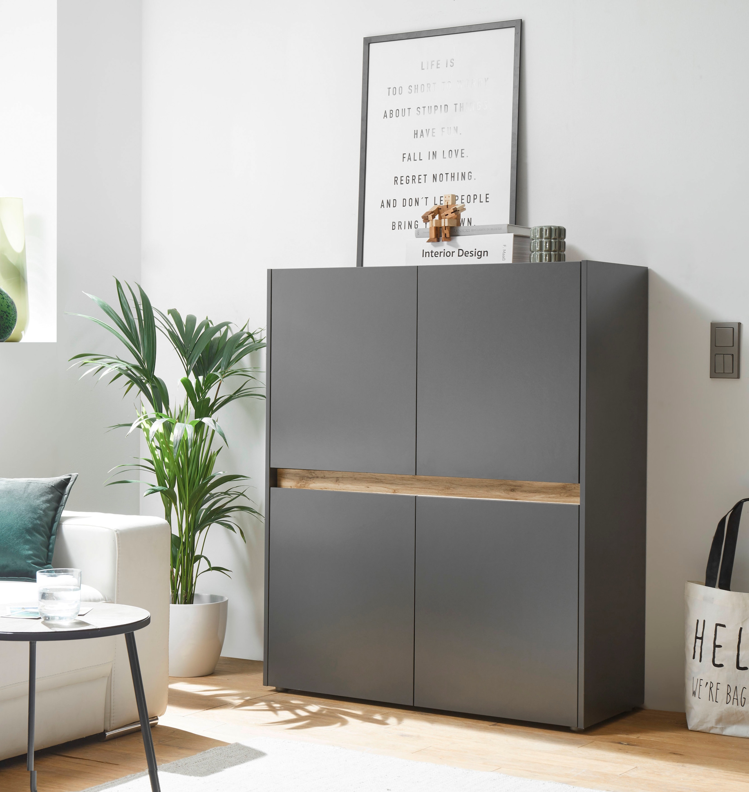 Home affaire Highboard "City/Giron, moderner Schrank, Kommode, Stauraumschr günstig online kaufen