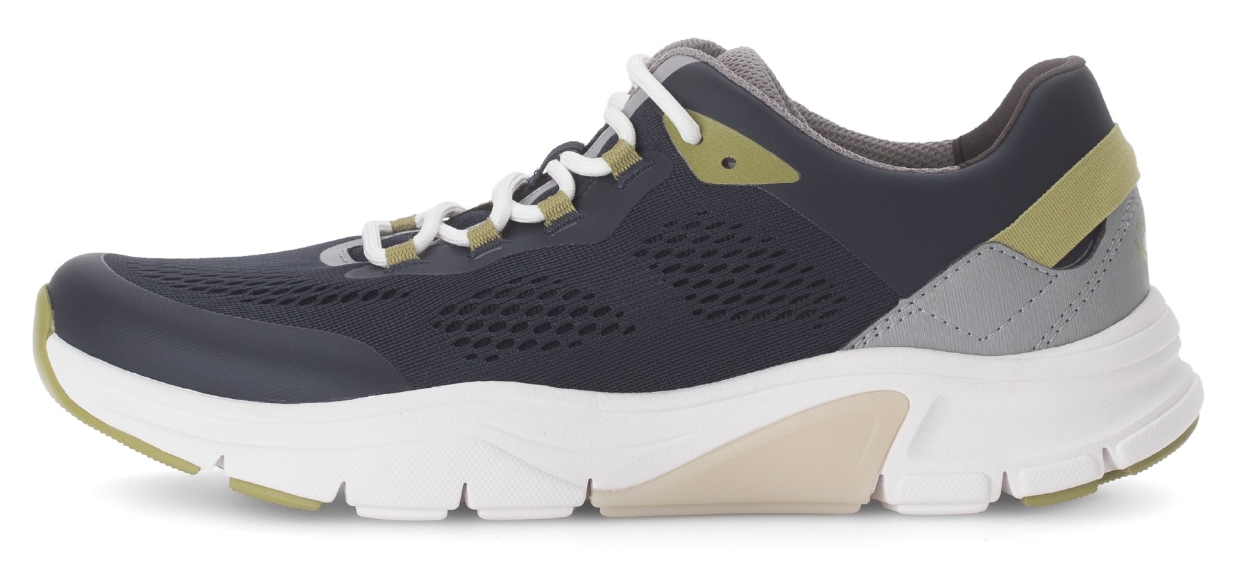 Gabor Rollingsoft Keilsneaker, Freizeitschuh, Halbschuh, Schnürschuh mit Kontrastbesätzen, Weite G